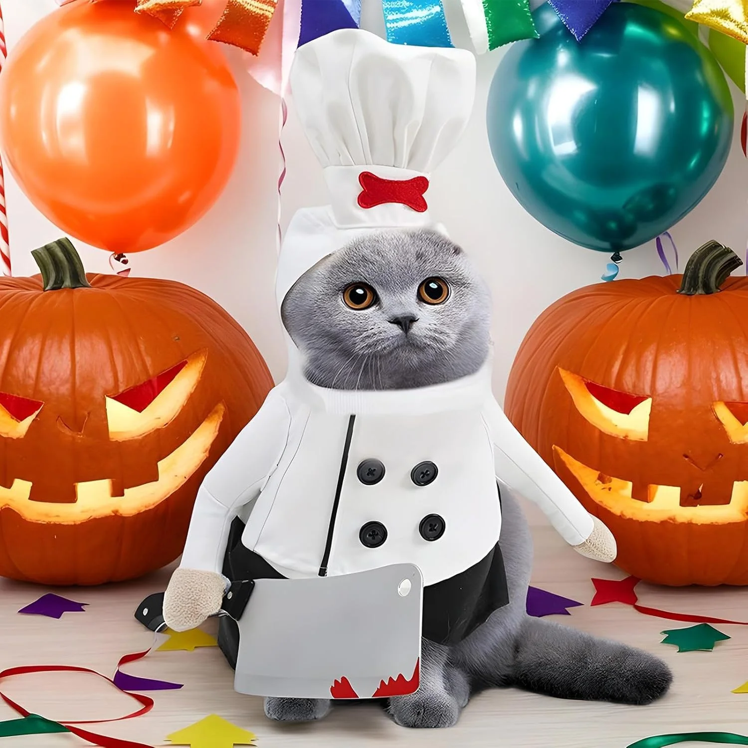 لباس سگ | لباس سرآشپز سگ برای هالووین به همراه کلاه | لباس های قابل تنظیم با کلاه آشپزی لباس های خنده دار حیوانات خانگی برای پیاده روی در فضای باز لباس سگ | لباس سرآشپز سگ برای هالووین به همراه کلاه | لباس های قابل تنظیم با کلاه آشپزی لباس های خنده دار حیوانات خانگی برای پیاده روی در فضای باز