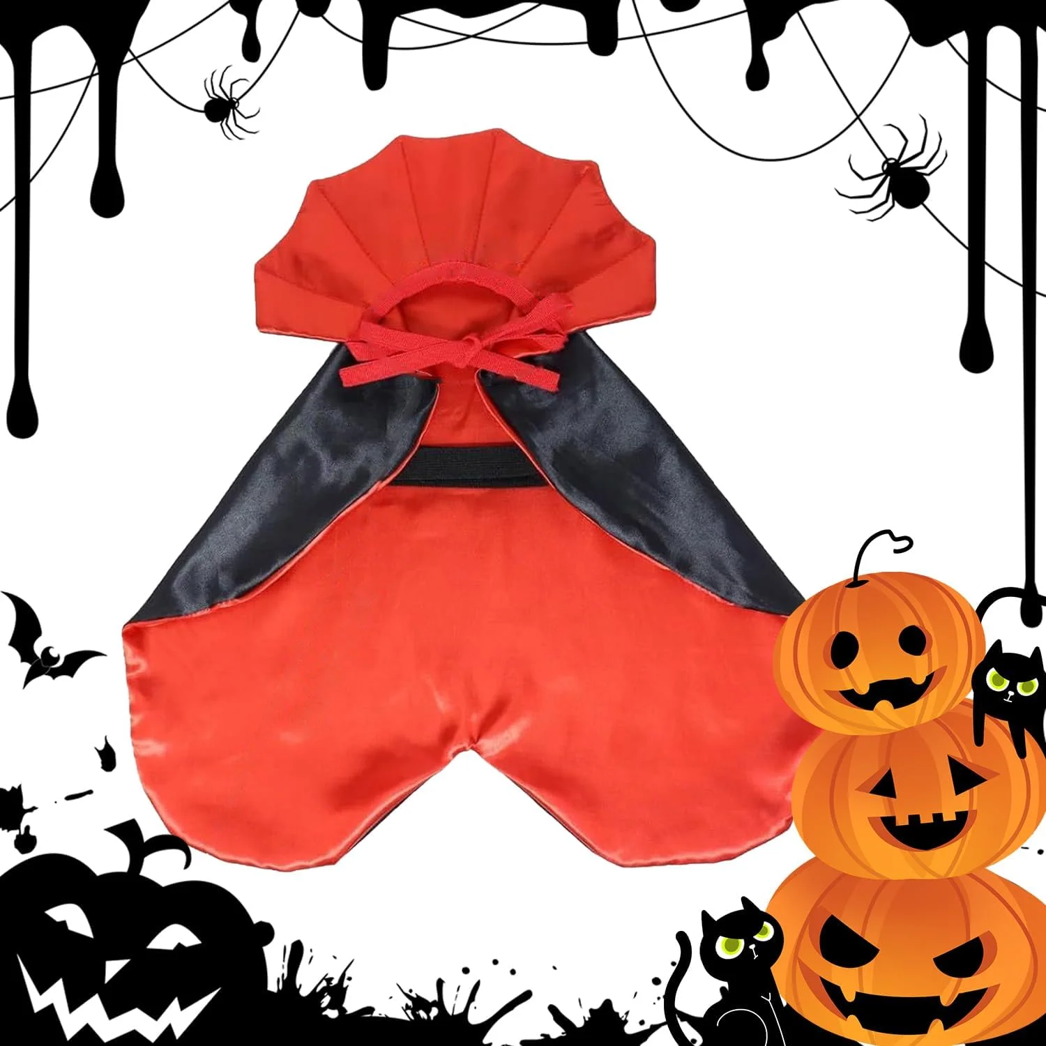 شنل خون آشام سگ و گربه مناسب هالووین برای سگ های کوچک، متوسط و بزرگ