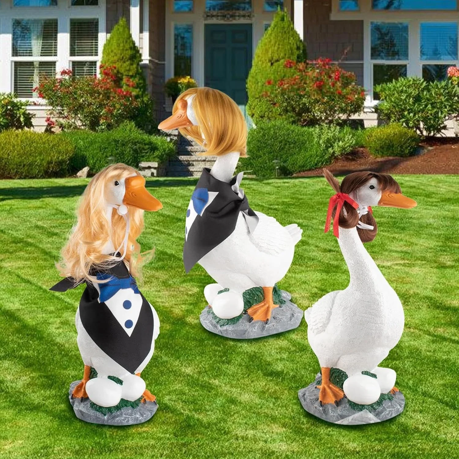 ست لباس غاز ایوانی | لباس، لوازم جانبی و تزئینات زیبای غاز ایوانی برای چمن، پاسیو، حیاط، مهمانی باغ، تعطیلات، تولد، درب، عروسی و کریسمس