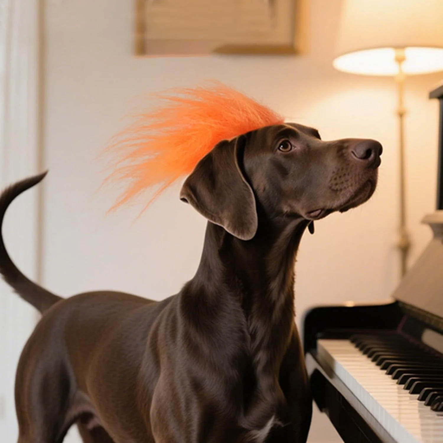 کلاه گیس خنده دار نارنجی حیوانات خانگی - کلاه گیس حیوانات خانگی تزئینات نقش آفرینی گربه برای توله سگ بچه گربه منزل مسافرت در فضای باز جشنواره های کریسمس