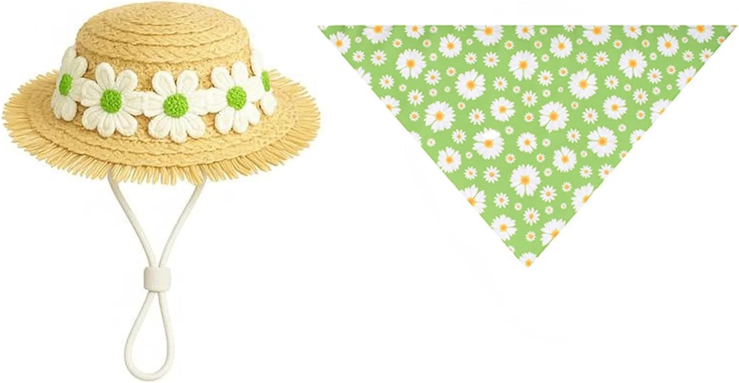 کلاه حصیری تزئینی حیوانات خانگی طرح زنبور، مناسب جشن و مهمانی، رنگ سبز کلاه حصیری تزئینی حیوانات خانگی طرح زنبور، مناسب جشن و مهمانی، رنگ سبز