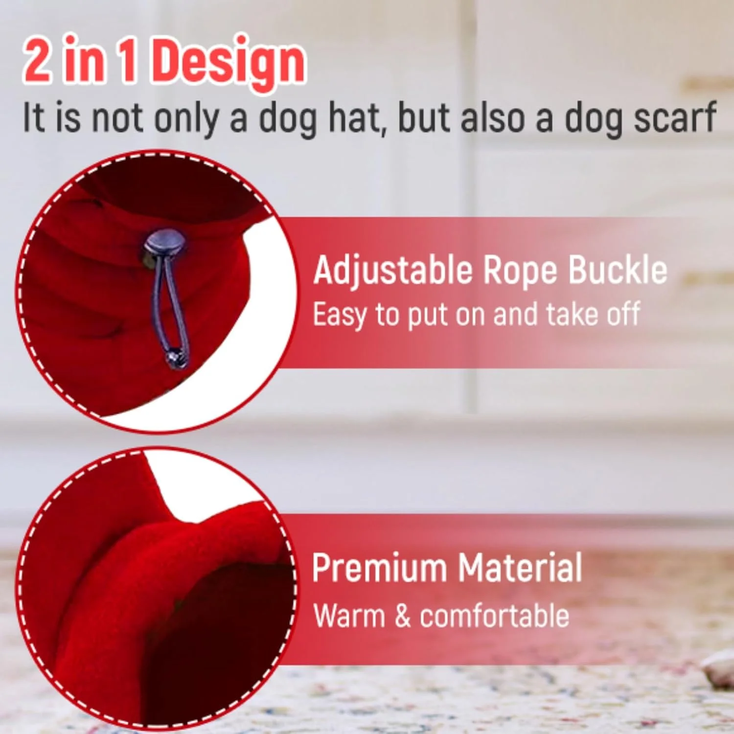 کلاه سگ با پوشش گوش برای سگ ها، کلاه گرم زمستانی، محافظ گوش سگ، کلاه سر ضخیم و گرم کننده سگ، هودی گوش برای سگ های بزرگ، گربه ها و حیوانات خانگی 2 عدد