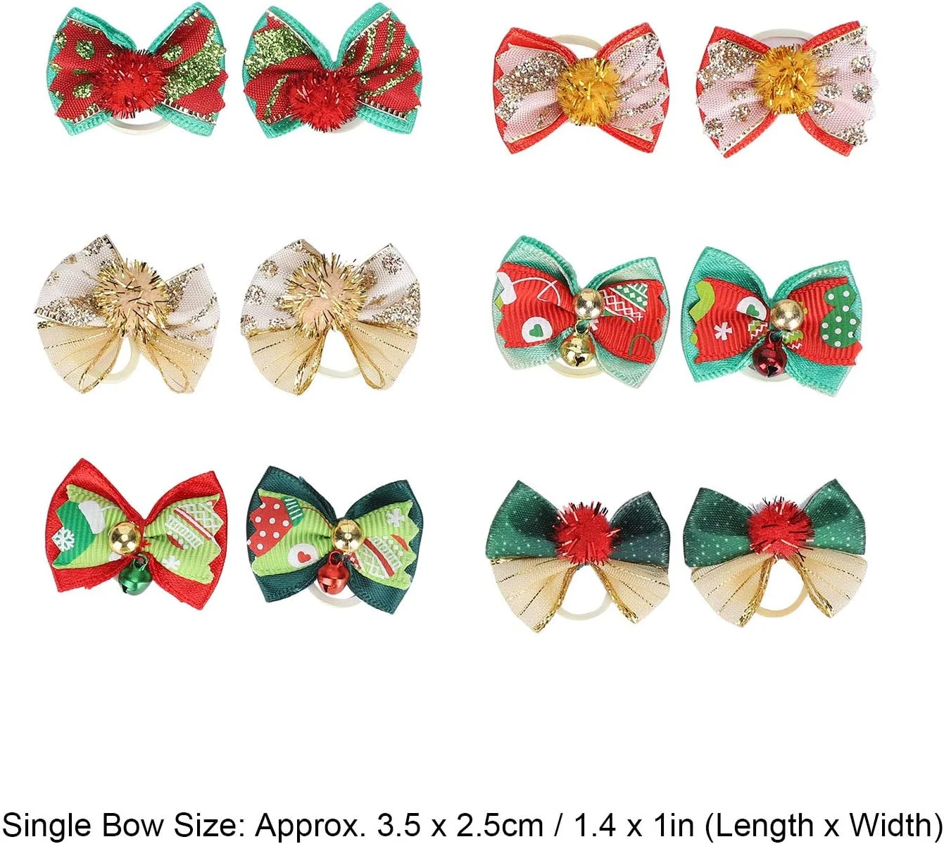 F&Y پاپیون موی حیوانات خانگی زیبا - لوازم جانبی آرایش سگ، توله سگ و گربه - پاپیون تزئینی برای مو و قلاده