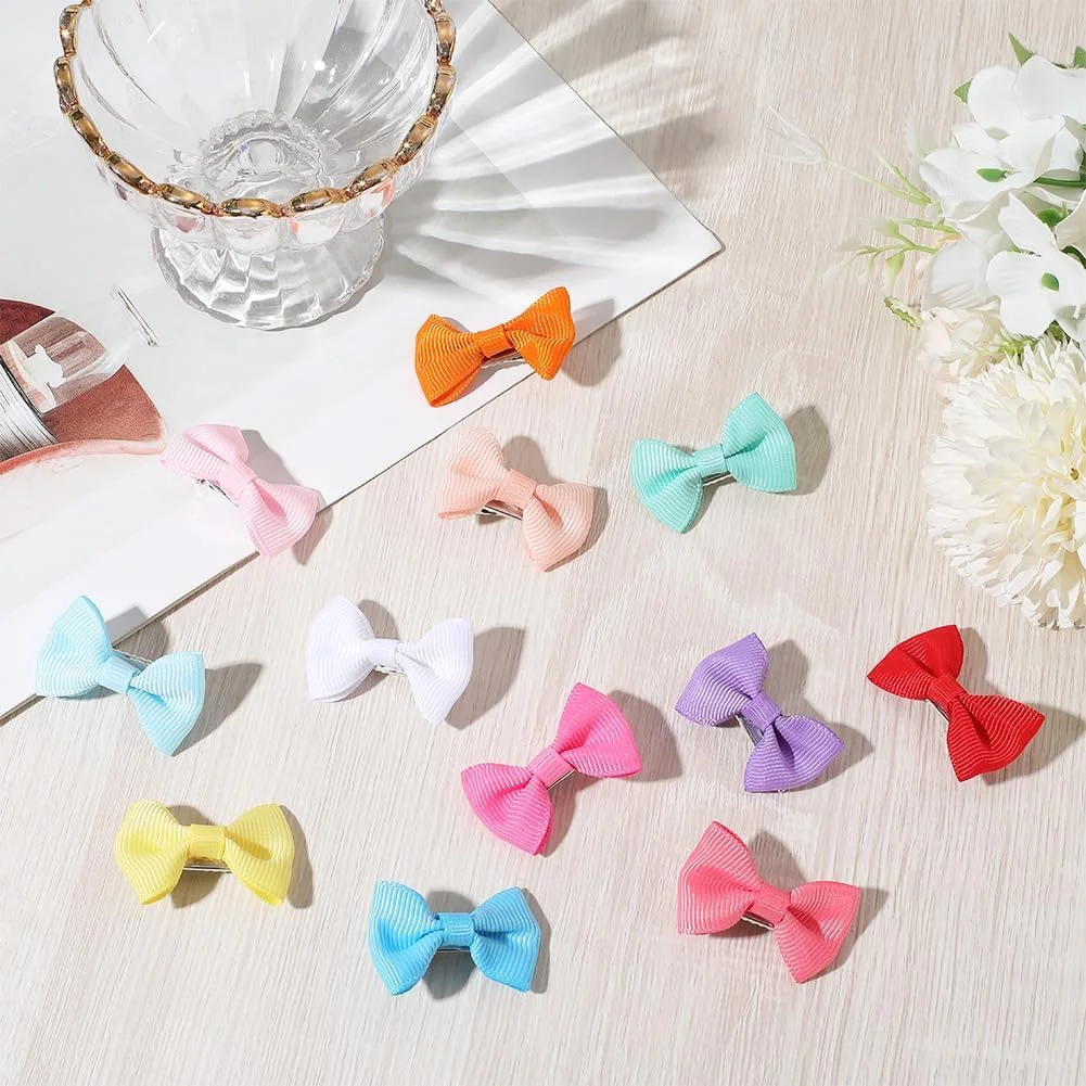 CREATCABIN بسته 48 عددی پاپیون مو سگ، کوچک و زیبا، با گیره، دست ساز، بسته بزرگ پاپیون برای سگ، گربه، بچه گربه، خرگوش، لوازم جانبی مراقبت از حیوانات خانگی، کریسمس، 3.6 x 2.35 سانتی متر