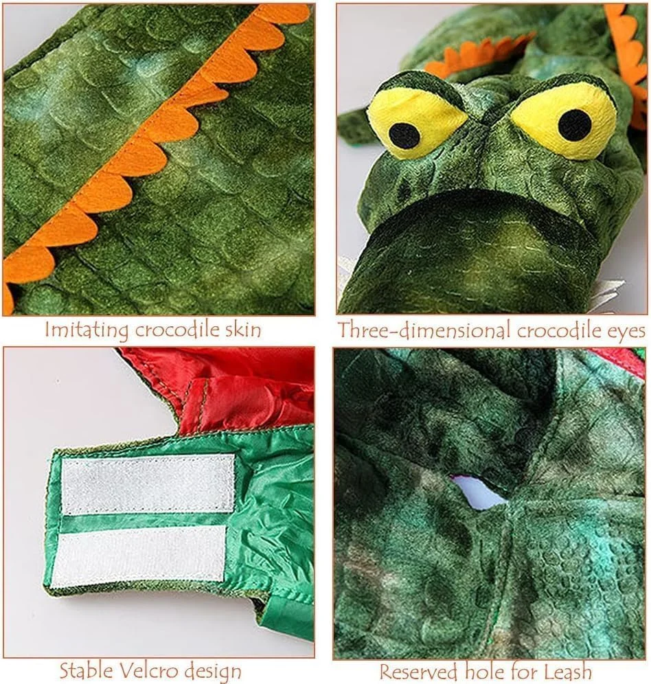 لباس سگ طرح تمساح برای هالووین، مناسب سگ های کوچک و بزرگ، لباس های سرگرم کننده - سگ خود را مانند یک تمساح بپوشانید (سبز، متوسط) لباس سگ طرح تمساح برای هالووین، مناسب سگ های کوچک و بزرگ، لباس های سرگرم کننده - سگ خود را مانند یک تمساح بپوشانید (سبز، متوسط)