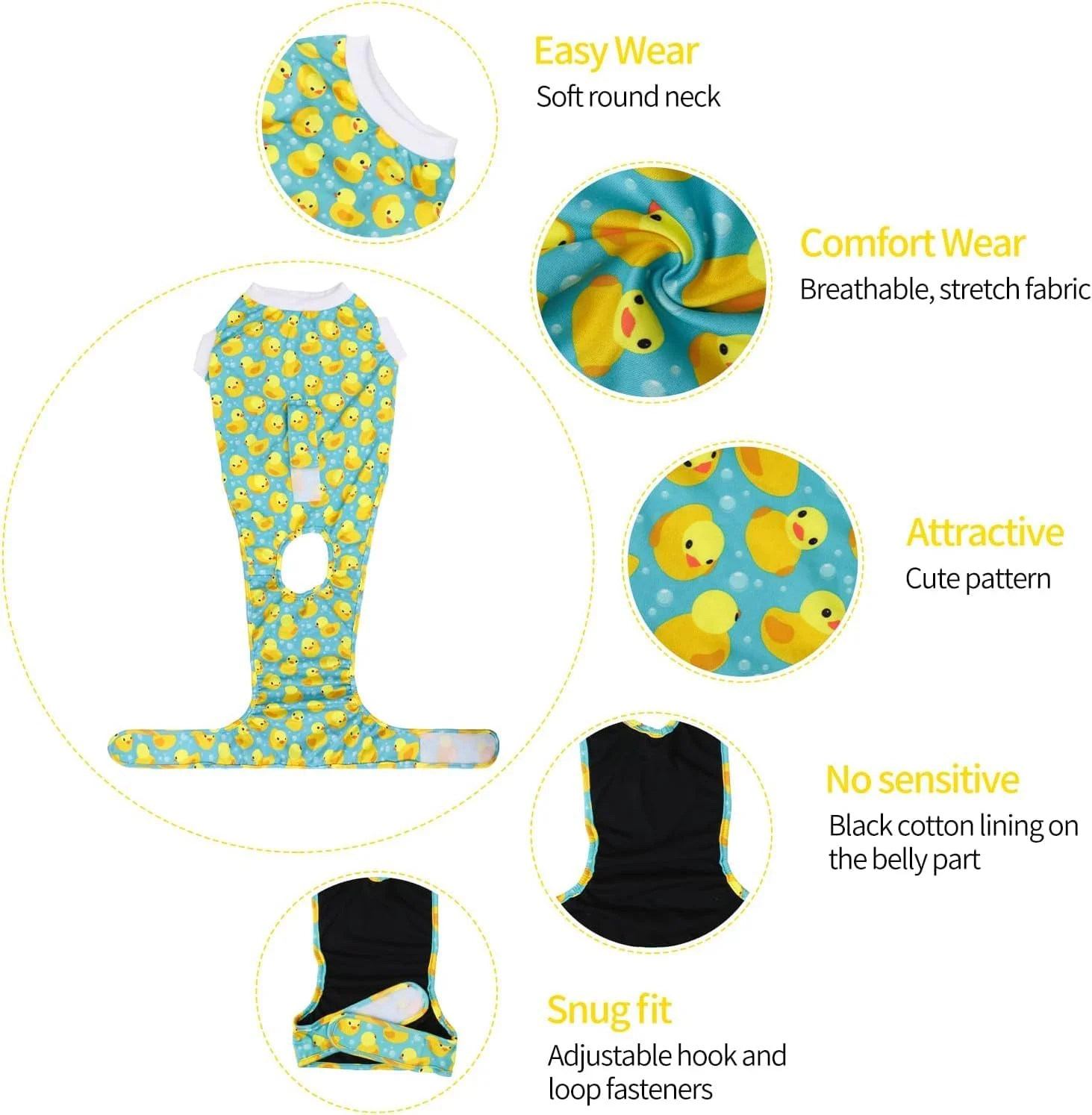 لباس جراحی سگ CuteBone طرح جمجمه مدل SSF03L-DE، لباس یک تکه برای بهبودی جراحی گربه و سگ ماده و نر، جلوگیری از لیسیدن زخم توسط حیوانات خانگی