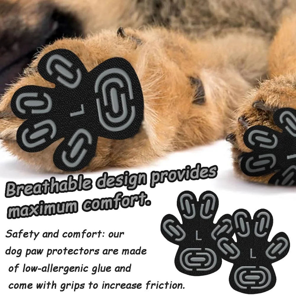 محافظ پنجه سگ Danbghyuo، محافظ پنجه سگ ضد لغزش، ضد لغزش، محافظ پنجه سگ ضد لغزش، 12 عدد، مناسب برای سطوح لغزنده، خود چسب (L)