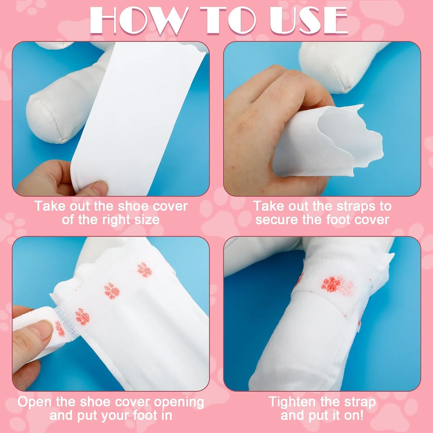 20 عدد پاپوش سگ یکبار مصرف ضد آب با بند قابل تنظیم - محافظ تنفسی پنجه برای پیاده روی در داخل و خارج از منزل، روکش پا سگ