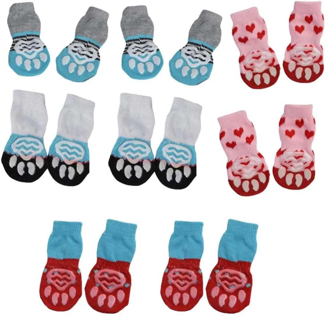 جوراب سگ دلفینو محافظ پنجه 16 عددی، جوراب های بافتنی گرم محافظ پنجه حیوانات خانگی، جوراب های بافتنی ضد لغزش و زیبا برای توله سگ، گربه کوچک با تقویت لاستیکی برای حیوانات خانگی، مناسب برای داخل خانه در زمستان جوراب سگ دلفینو محافظ پنجه 16 عددی، جوراب های بافتنی گرم محافظ پنجه حیوانات خانگی، جوراب های بافتنی ضد لغزش و زیبا برای توله سگ، گربه کوچک با تقویت لاستیکی برای حیوانات خانگی، مناسب برای داخل خانه در زمستان