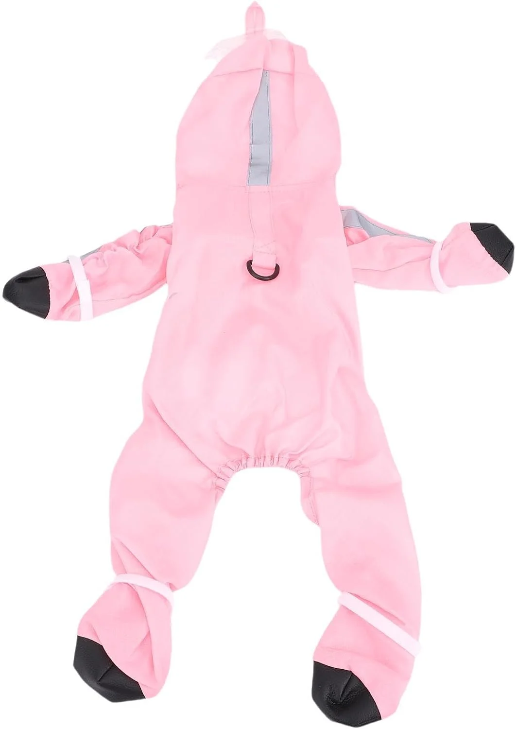 بارانی سگ Depisuta با چکمه، ژاکت بارانی ضد آب 4 پا برای سگ با کلاه و سوراخ قلاده، لباس بارانی سگ برای پیاده روی، لباس توله سگ (M)