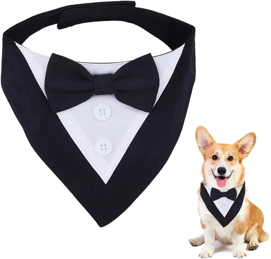لباس سگ DICOSMETIC، پیراهن پاپیون حیوانات خانگی، تاکسیدوی سگ قابل تنظیم، لباس توله سگ رسمی با پاپیون برای کریسمس هالووین تولد، مشکی M لباس سگ DICOSMETIC، پیراهن پاپیون حیوانات خانگی، تاکسیدوی سگ قابل تنظیم، لباس توله سگ رسمی با پاپیون برای کریسمس هالووین تولد، مشکی M