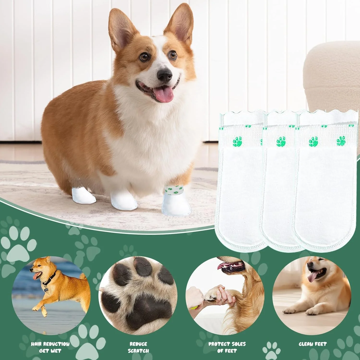 40 عدد کفش یکبار مصرف سگ با 2 چسب زخم، کفش سگ چسبی قابل تنظیم، کفش سگ یکبار مصرف ضد گرد و غبار، کفش سگ یکبار مصرف برای استفاده در داخل و خارج از منزل (M) 40 عدد کفش یکبار مصرف سگ با 2 چسب زخم، کفش سگ چسبی قابل تنظیم، کفش سگ یکبار مصرف ضد گرد و غبار، کفش سگ یکبار مصرف برای استفاده در داخل و خارج از منزل (M)