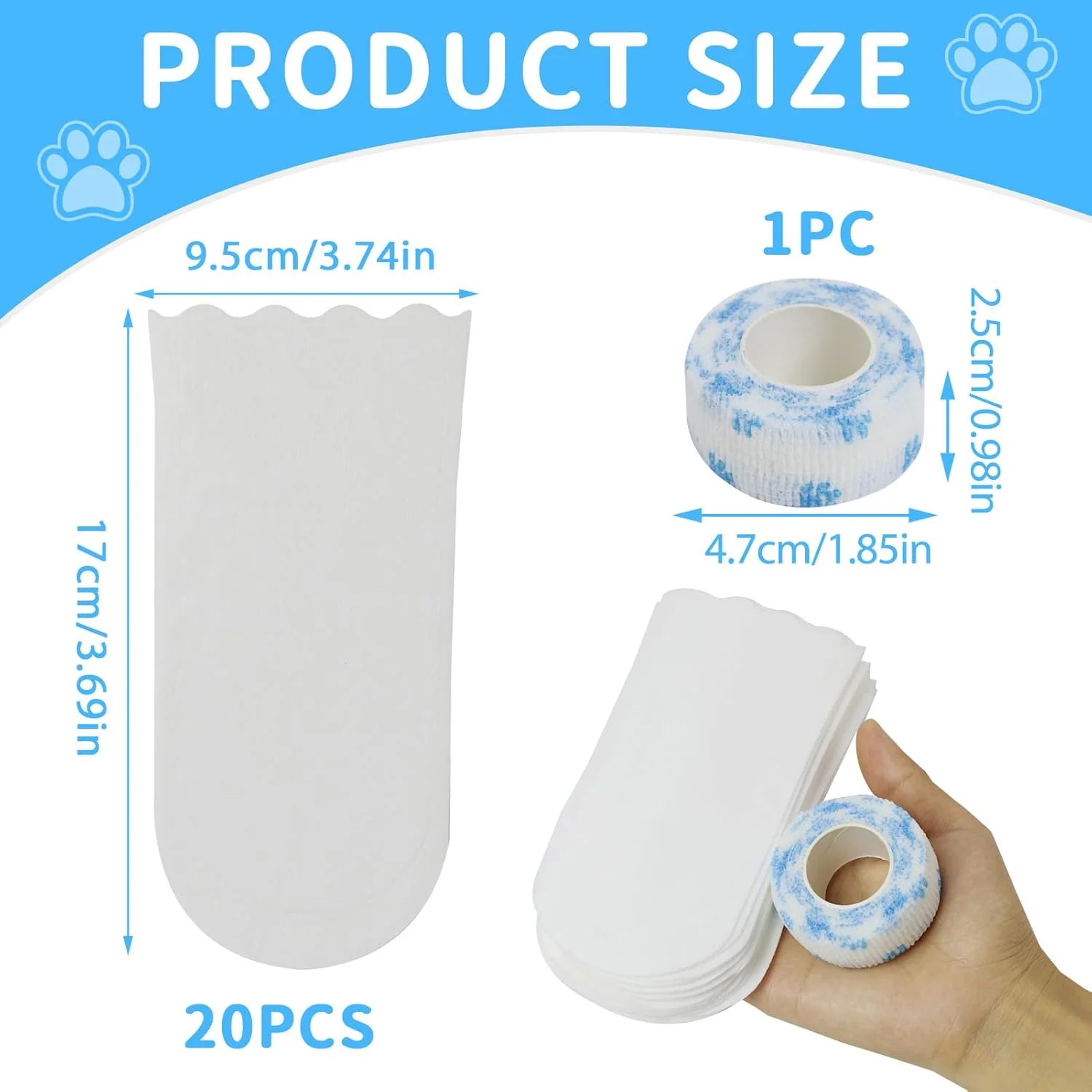 20 عدد پاپوش سگ یکبار مصرف برای پنجه های آسیب دیده، کفش سگ ضد آب با محافظ پنجه سگ بانداژی، جلوگیری از لیسیدن، جوراب حیوانات خانگی یکبار مصرف برای پوشش بانداژ پنجه سگ برای پیاده روی در داخل و خارج از منزل (L(17-35 کیلوگرم)) 20 عدد پاپوش سگ یکبار مصرف برای پنجه های آسیب دیده، کفش سگ ضد آب با محافظ پنجه سگ بانداژی، جلوگیری از لیسیدن، جوراب حیوانات خانگی یکبار مصرف برای پوشش بانداژ پنجه سگ برای پیاده روی در داخل و خارج از منزل (L(17-35 کیلوگرم))