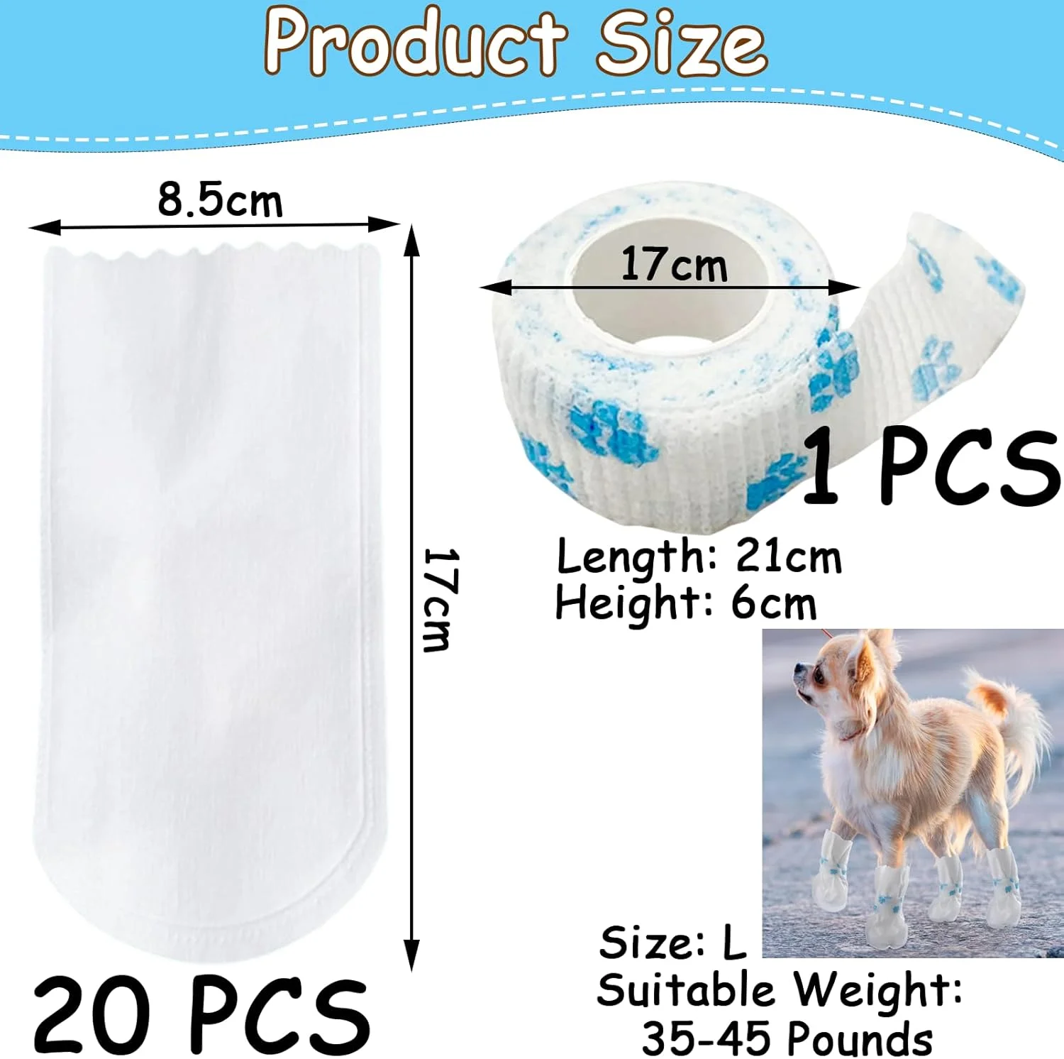 20 عدد جوراب سگ یکبار مصرف، جوراب سگ محافظت در برابر آلودگی و باد با باند خود چسب، محافظ پنجه سگ برای جلوگیری از لیسیدن، چکمه سگ برای پیاده روی در داخل و خارج از منزل 20 عدد جوراب سگ یکبار مصرف، جوراب سگ محافظت در برابر آلودگی و باد با باند خود چسب، محافظ پنجه سگ برای جلوگیری از لیسیدن، چکمه سگ برای پیاده روی در داخل و خارج از منزل