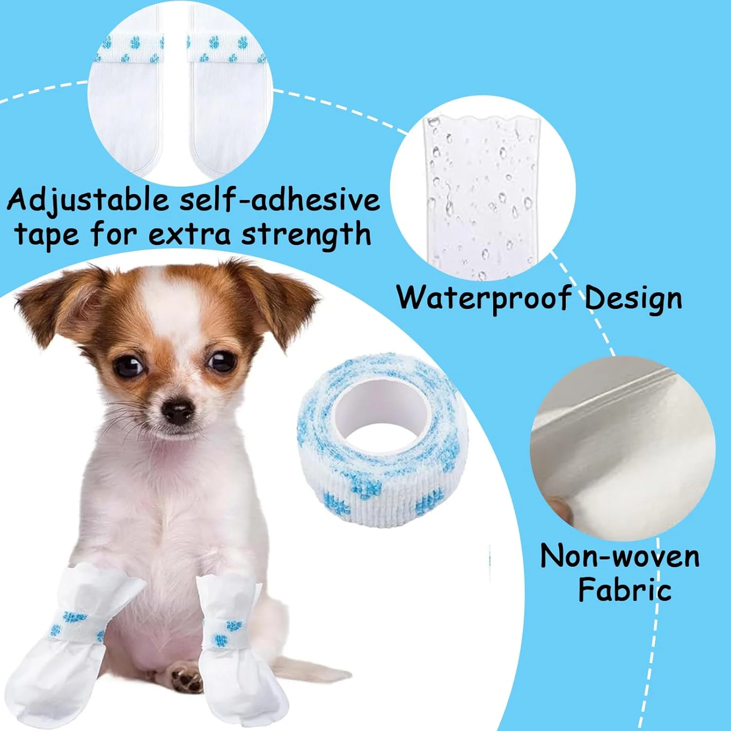 20 عدد جوراب سگ یکبار مصرف، جوراب سگ محافظت در برابر آلودگی و باد با باند خود چسب، محافظ پنجه سگ برای جلوگیری از لیسیدن، چکمه سگ برای پیاده روی در داخل و خارج از منزل 20 عدد جوراب سگ یکبار مصرف، جوراب سگ محافظت در برابر آلودگی و باد با باند خود چسب، محافظ پنجه سگ برای جلوگیری از لیسیدن، چکمه سگ برای پیاده روی در داخل و خارج از منزل