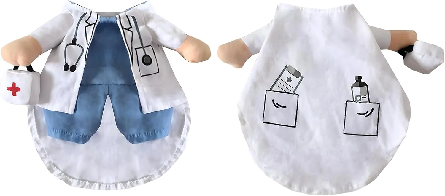 لباس سگ طرح دکتر، لباس حیوانات خانگی، لباس هالووین گربه برای توله سگ و سگ های کوچک (دکتر، بزرگ) لباس سگ طرح دکتر، لباس حیوانات خانگی، لباس هالووین گربه برای توله سگ و سگ های کوچک (دکتر، بزرگ)