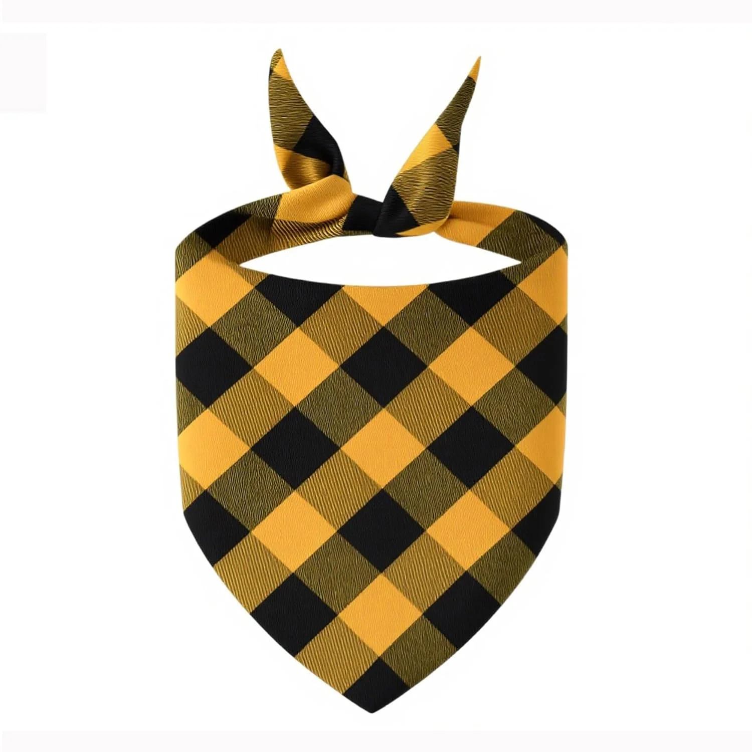 دستمال گردن سگ - 1 عدد دستمال گردن سگ با طرح چهارخانه، قابل تنظیم و راحت برای حیوانات خانگی کوچک، استفاده آسان برای مد روزانه و پیاده روی، زرد/مشکی دستمال گردن سگ - 1 عدد دستمال گردن سگ با طرح چهارخانه، قابل تنظیم و راحت برای حیوانات خانگی کوچک، استفاده آسان برای مد روزانه و پیاده روی، زرد/مشکی