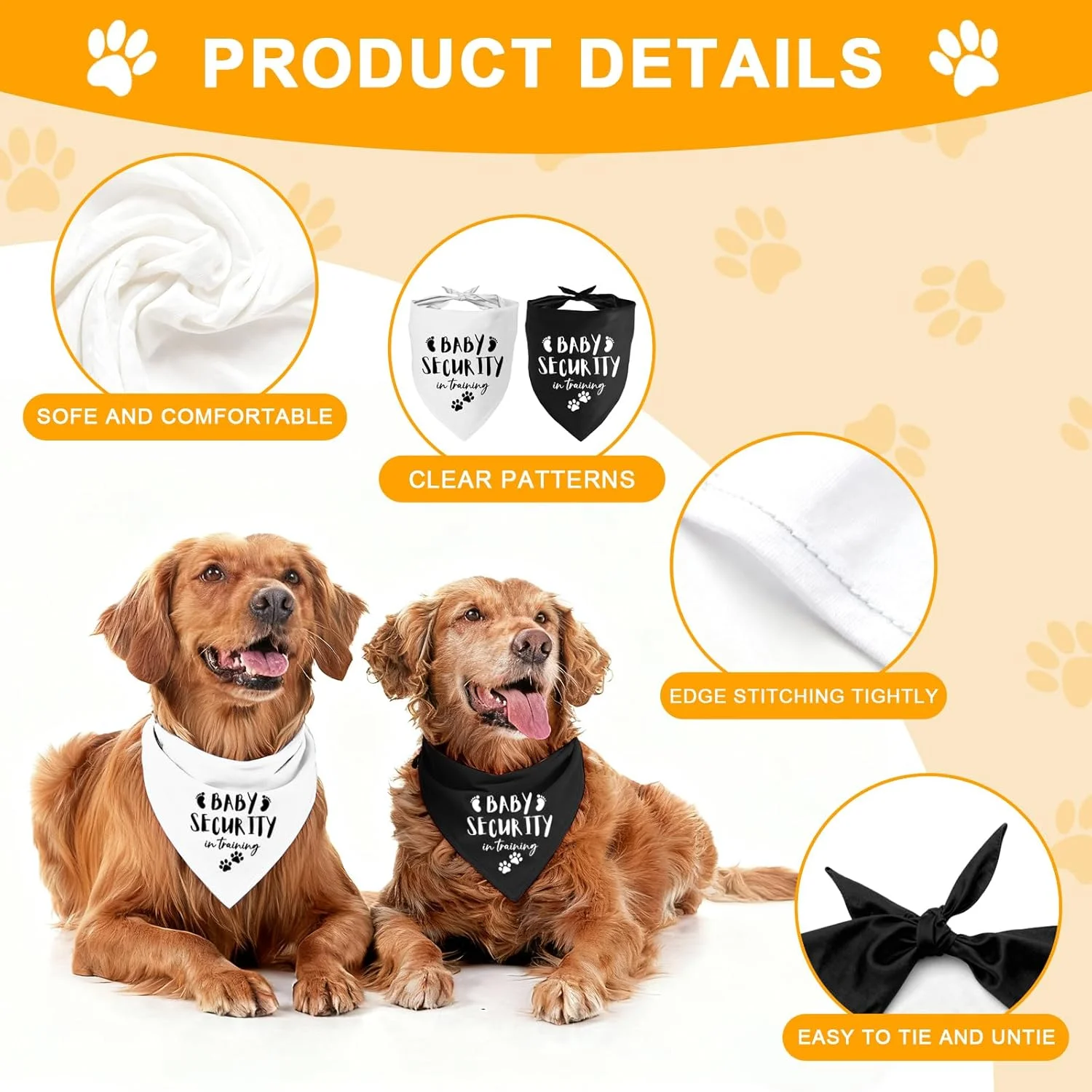 دستمال گردن سگ با طرح "بچه دار می شویم"، شال حیوانات خانگی، دستمال گردن حیوانات خانگی برای سگ ها، لوازم جانبی حیوانات خانگی برای دوستداران سگ، وسایل عکسبرداری، 2 عدد
