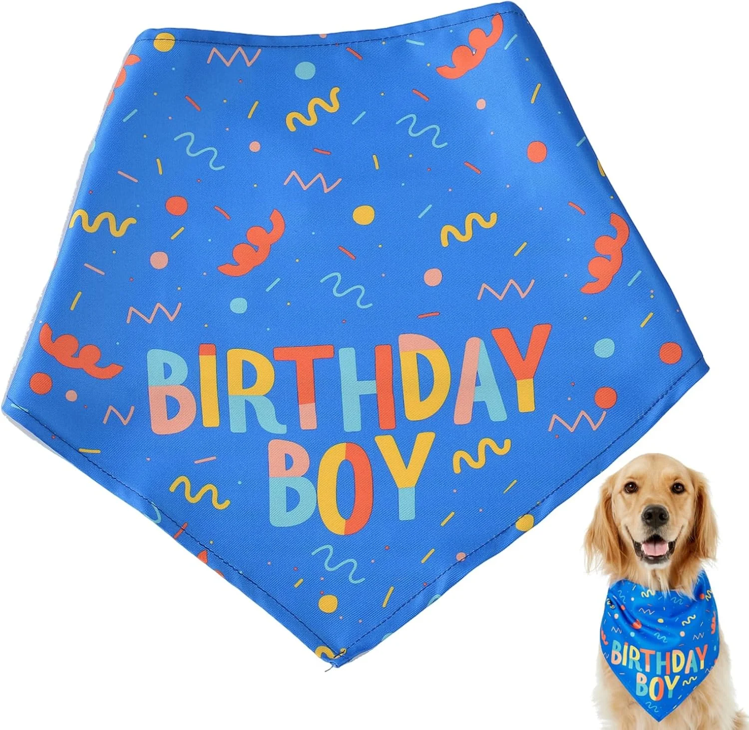 دستمال گردن سگ برای تولد - دستمال سه گوش ShiningUU برای سگ های کوچک و متوسط، دستمال گردن سگ و گربه برای جشن تولد، لوازم جانبی لباس آبی حیوانات خانگی برای جشن تولد