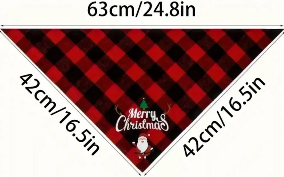 دستمال گردن سگ طرح کریسمس، بسته 2 عددی