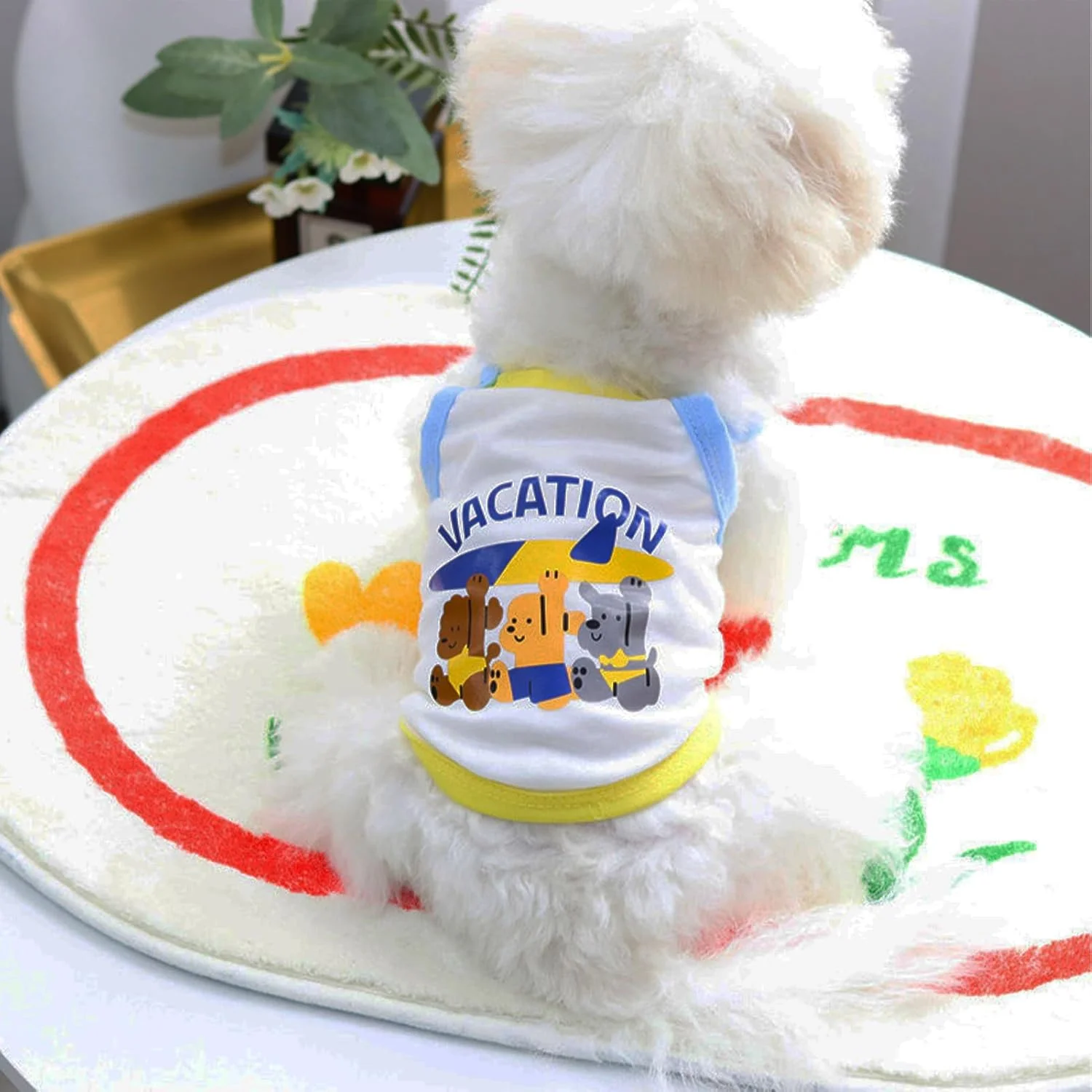 لباس سگ | لباس حیوانات خانگی برای سگ های کوچک - جلیقه گربه ای بدون آستین، شیک، سبک وزن، تنفس پذیر و راحت برای کمپینگ، پیاده روی، تمرین، مد و تولد