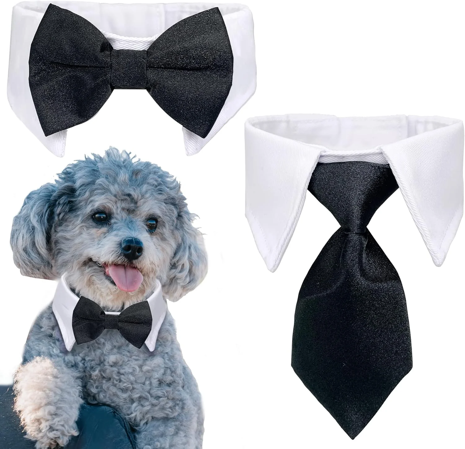 قلاده پاپیون سگ و گربه: لباس مجلسی و رسمی سگ و گربه - قلاده پاپیونی تولد سگ و گربه (M)