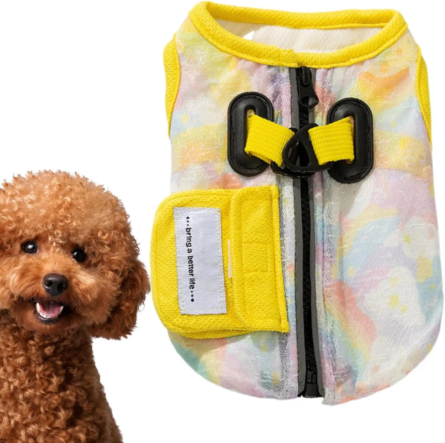 لباس خنک کننده سگ - ژاکت خنک کننده سگ - لباس بدون آستین با حلقه D برای مهار در آب و هوای گرم، فعالیت های خارج از منزل، سفرهای با ماشین، بازدید از پارک، بازی در حیاط خلوت، مسافرت، پیاده روی های تابستانی