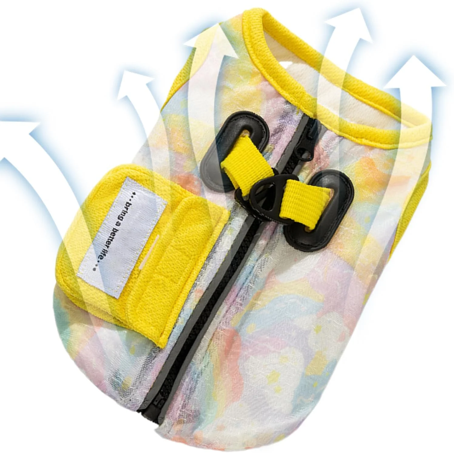 جلیقه خنک کننده سگ | لباس سگ تابستانی - پوشاک بدون آستین با حلقه D برای مهار در فعالیت های خارج از منزل در هوای گرم، سفرهای با ماشین، بازدید از پارک، بازی در حیاط خلوت، مسافرت، پیاده روی های تابستانی