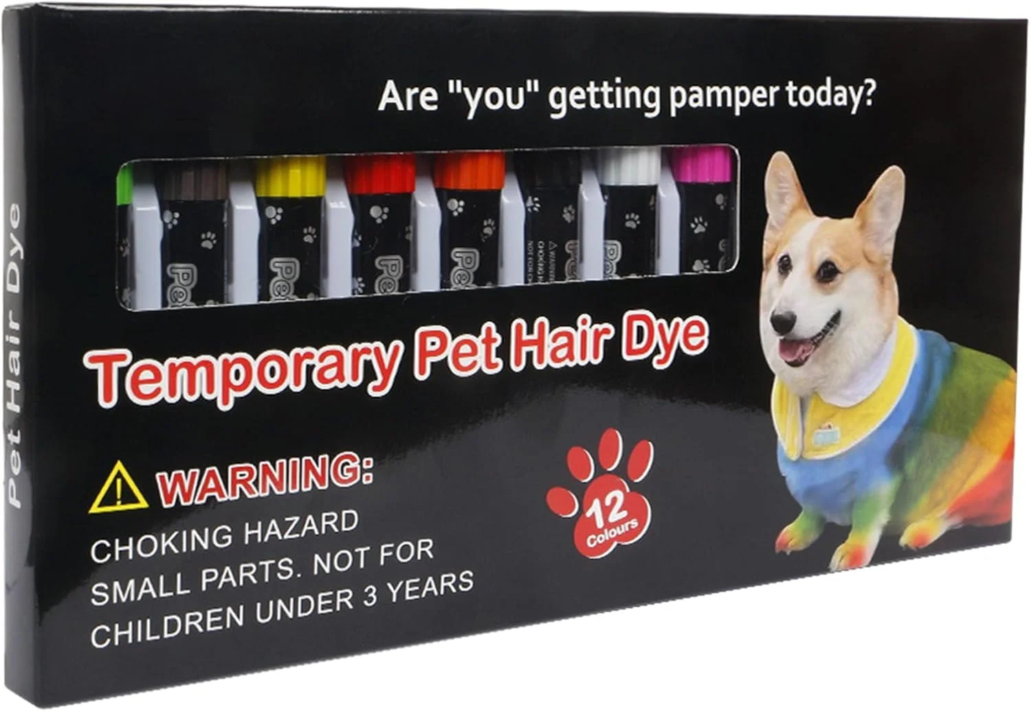 قلم رنگ موی سگ - کیت رنگ موی محو نشدنی سگ برای رنگ آمیزی خلاقانه و مهمانی های فانتزی