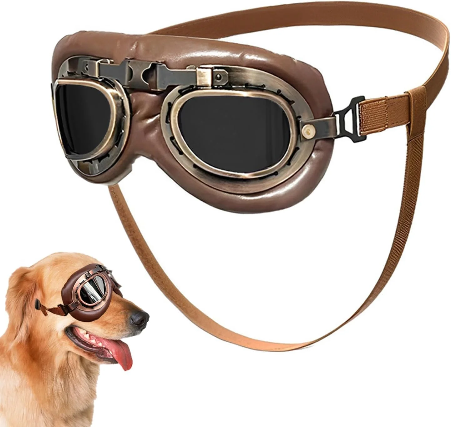 عینک آفتابی سگ (1 عدد) - محافظت از چشم در برابر باد و اشعه ماوراء بنفش، بند قابل تنظیم برای سگ های متوسط تا بزرگ، عینک راحت برای ماجراجویی در فضای باز (مشکی) عینک آفتابی سگ (1 عدد) - محافظت از چشم در برابر باد و اشعه ماوراء بنفش، بند قابل تنظیم برای سگ های متوسط تا بزرگ، عینک راحت برای ماجراجویی در فضای باز (مشکی)