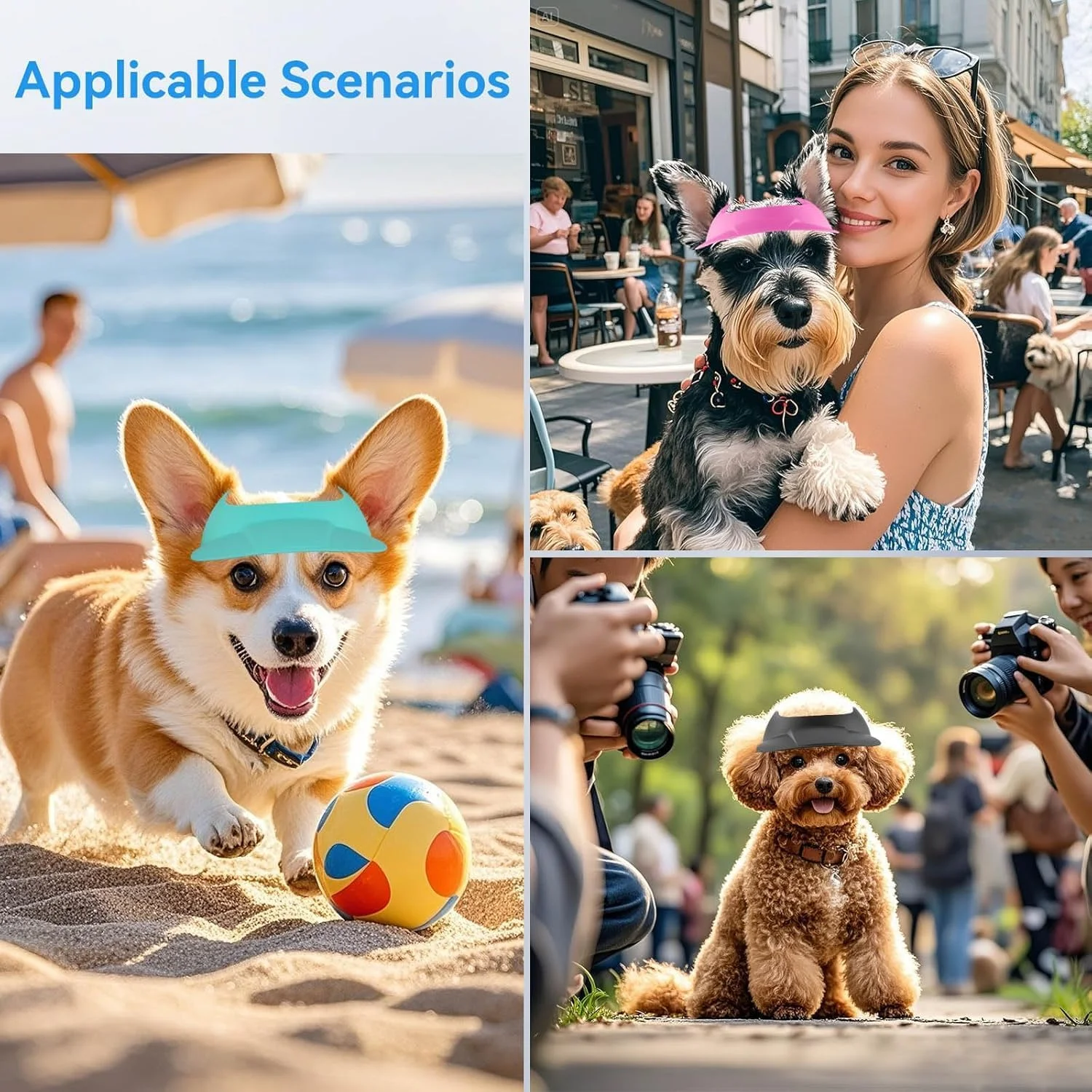 کلاه سگ برای سگ های کوچک تا متوسط (7.5-12.5 کیلوگرم) - کلاه آفتابی موتورسیکلت سگ با سوراخ های گوش، نقاب شیک سگ، کلاه ایمنی سگ با بالای باز، قابل تنظیم و استفاده آسان، راحت و بادوام (مشکی) کلاه سگ برای سگ های کوچک تا متوسط (7.5-12.5 کیلوگرم) - کلاه آفتابی موتورسیکلت سگ با سوراخ های گوش، نقاب شیک سگ، کلاه ایمنی سگ با بالای باز، قابل تنظیم و استفاده آسان، راحت و بادوام (مشکی)