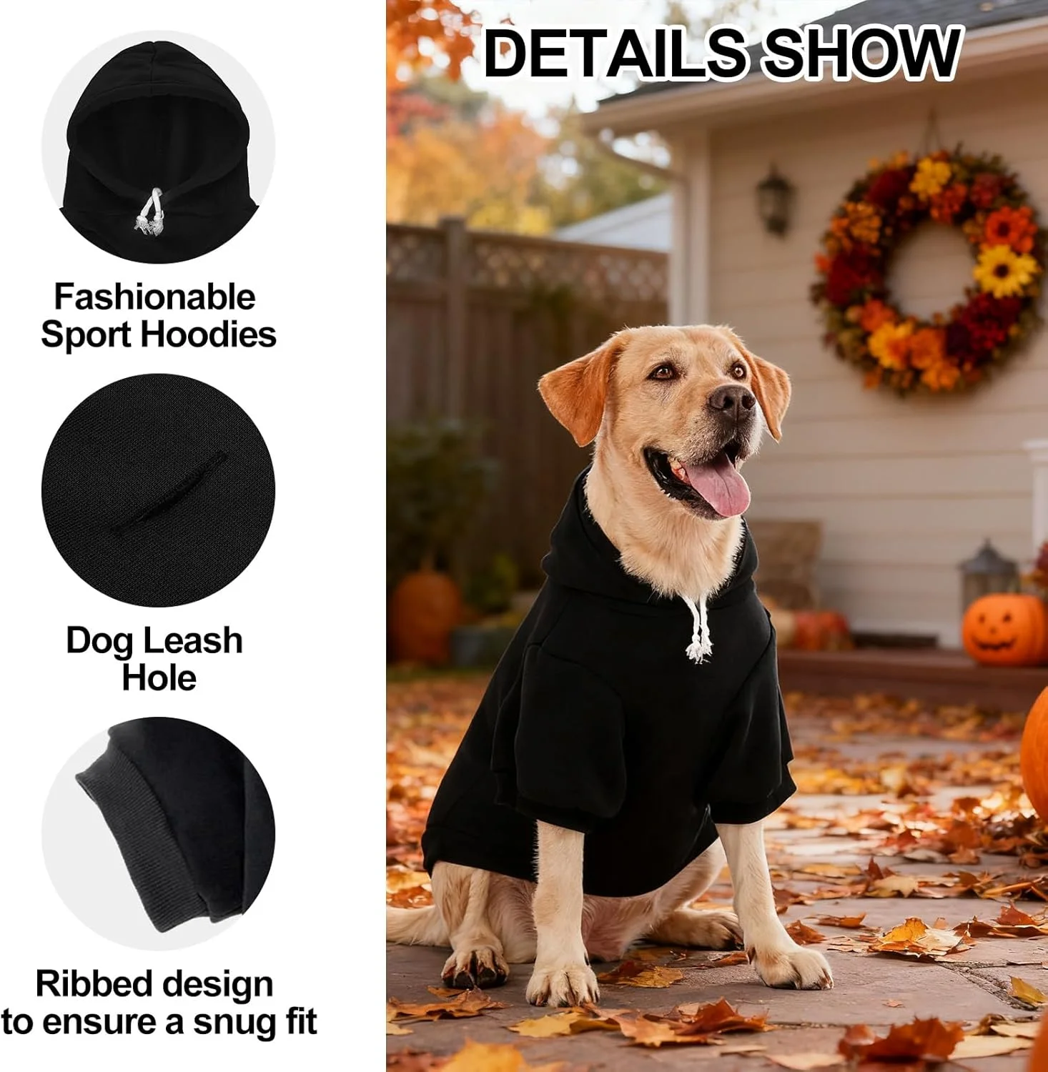 هودی سگ پاییزه EXPAWLORER - ژاکت سگ نرم و گرم، لباس حیوانات خانگی، کت و سویشرت پاییزی زمستانی با طرح برگ افرا پاییزی برای توله سگ، گربه، سگ های کوچک، متوسط و بزرگ