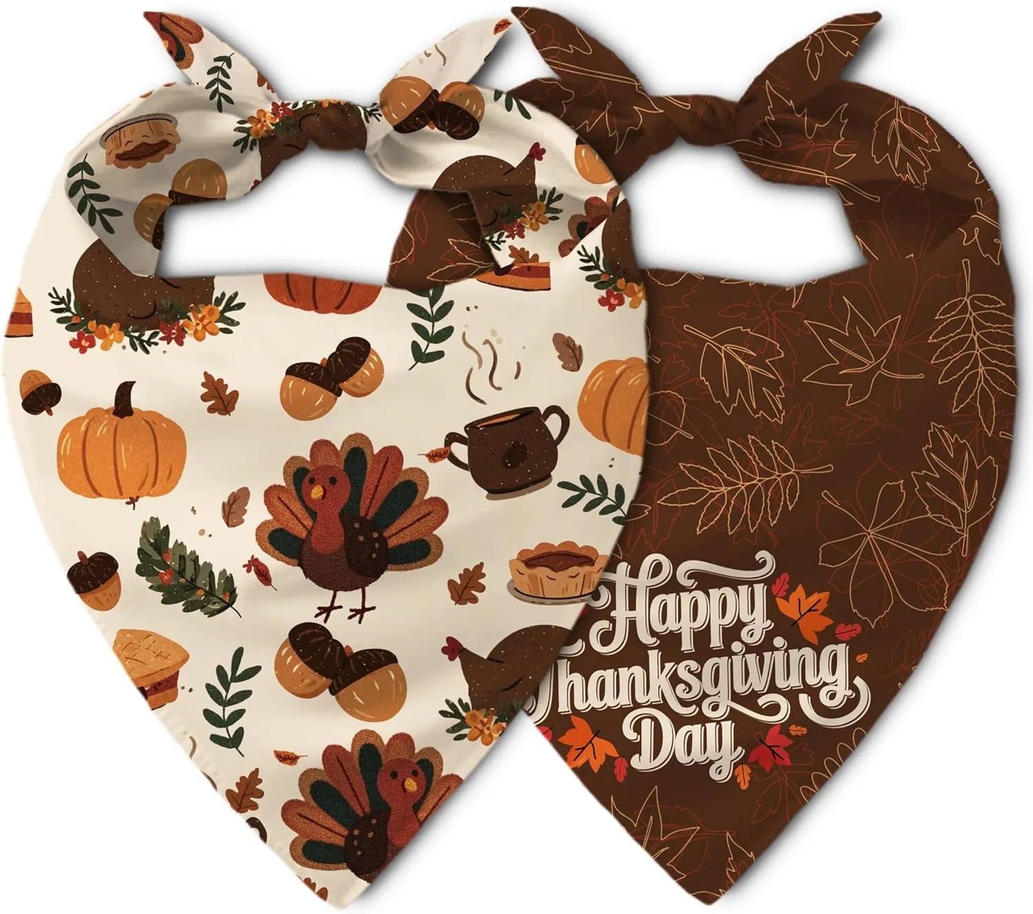 دستمال گردن سگ با طرح روز شکرگزاری مبارک، مناسب سگ های سایز متوسط و بزرگ، دستمال سه گوش طرح بوقلمون، مناسب سگ های دختر و پسر، اکسسوری شال گردن برای جشن