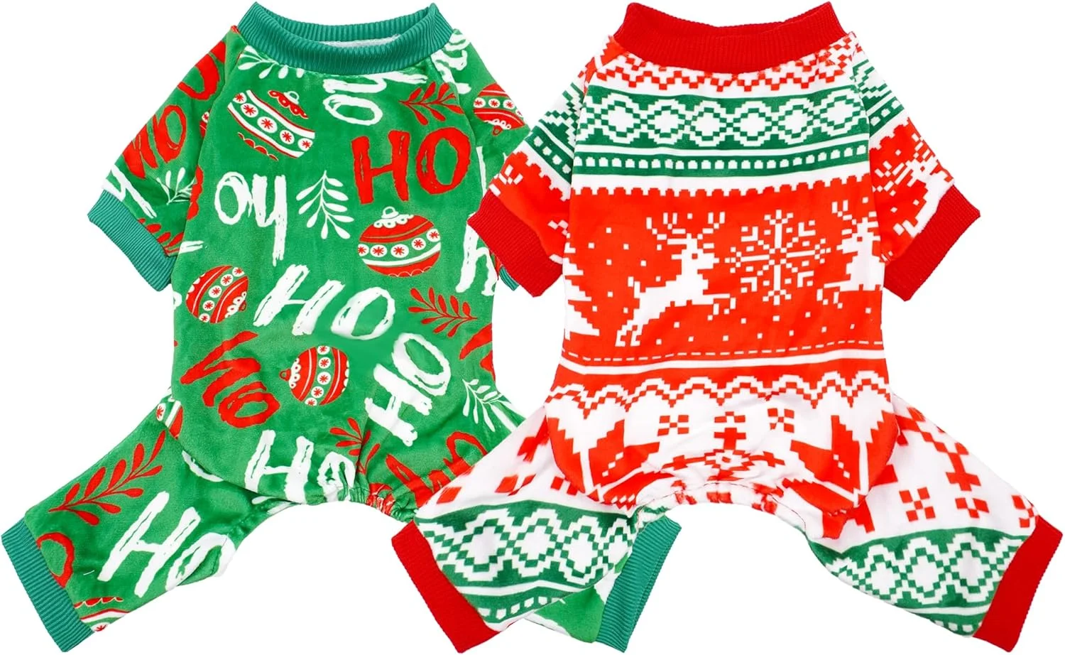 ست لباس خواب سگ کریسمس، شامل 2 عدد لباس خواب سگ با طرح دانه برف و گوزن شمالی، مناسب برای سگ های خیلی کوچک، لباس های یکسره توله سگ، لباس راحتی حیوانات خانگی، لباس پسرانه و دخترانه، سایز XS ست لباس خواب سگ کریسمس، شامل 2 عدد لباس خواب سگ با طرح دانه برف و گوزن شمالی، مناسب برای سگ های خیلی کوچک، لباس های یکسره توله سگ، لباس راحتی حیوانات خانگی، لباس پسرانه و دخترانه، سایز XS