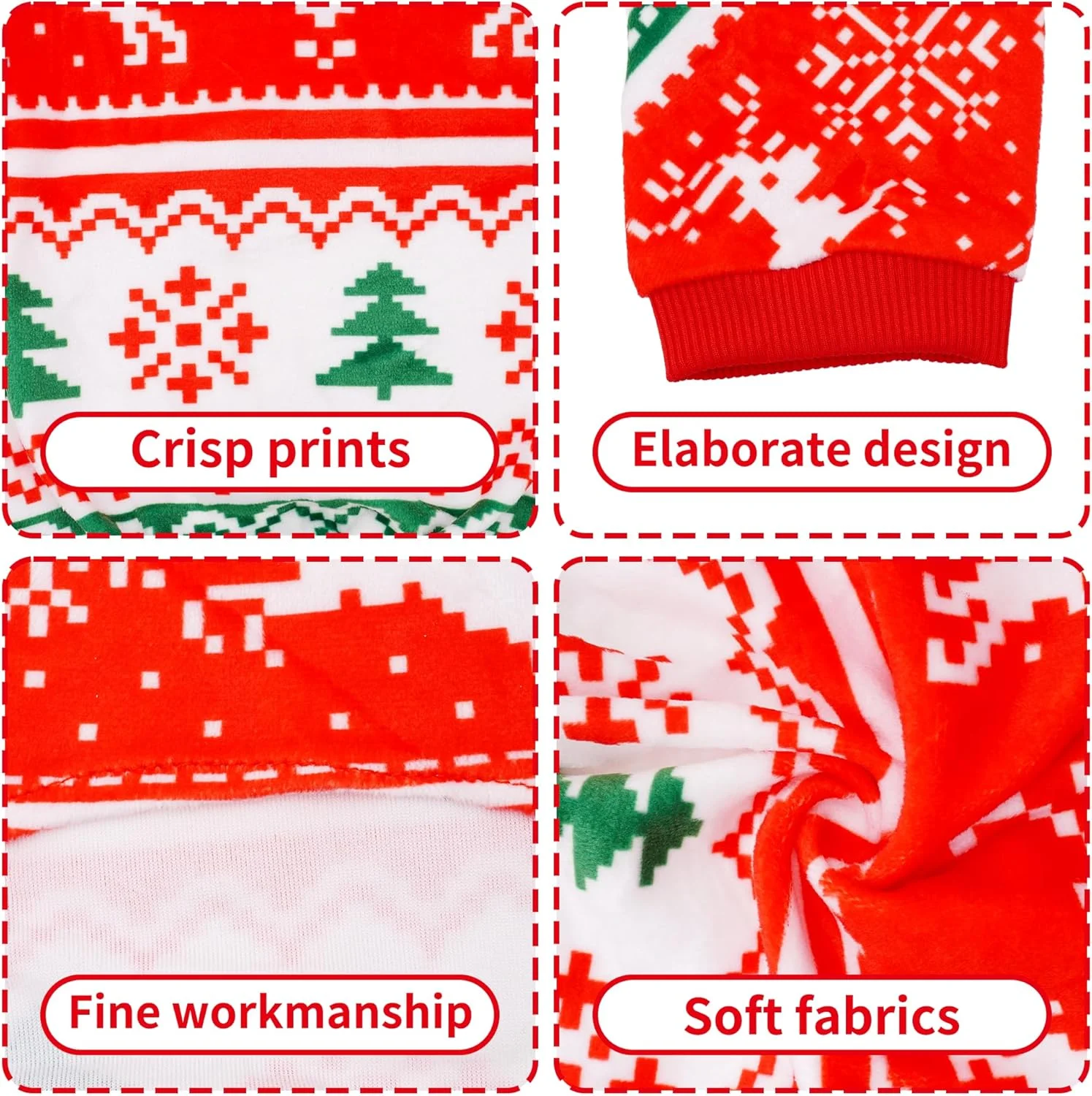 ست لباس خواب سگ کریسمس، شامل 2 عدد لباس خواب سگ با طرح دانه برف و گوزن شمالی، مناسب برای سگ های خیلی کوچک، لباس های یکسره توله سگ، لباس راحتی حیوانات خانگی، لباس پسرانه و دخترانه، سایز XS