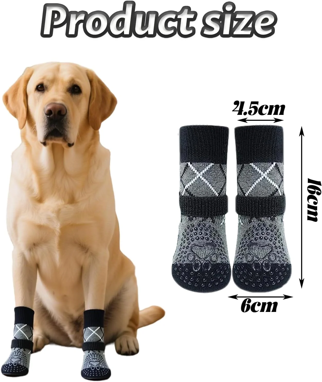 جوراب سگ 4 عددی برای جلوگیری از لیسیدن پنجه سگ، کفش سگ ضد لغزش برای سطوح سخت، روکش انگشت و محافظ پنجه برای سگ های کوچک، متوسط و بزرگ جوراب سگ 4 عددی برای جلوگیری از لیسیدن پنجه سگ، کفش سگ ضد لغزش برای سطوح سخت، روکش انگشت و محافظ پنجه برای سگ های کوچک، متوسط و بزرگ