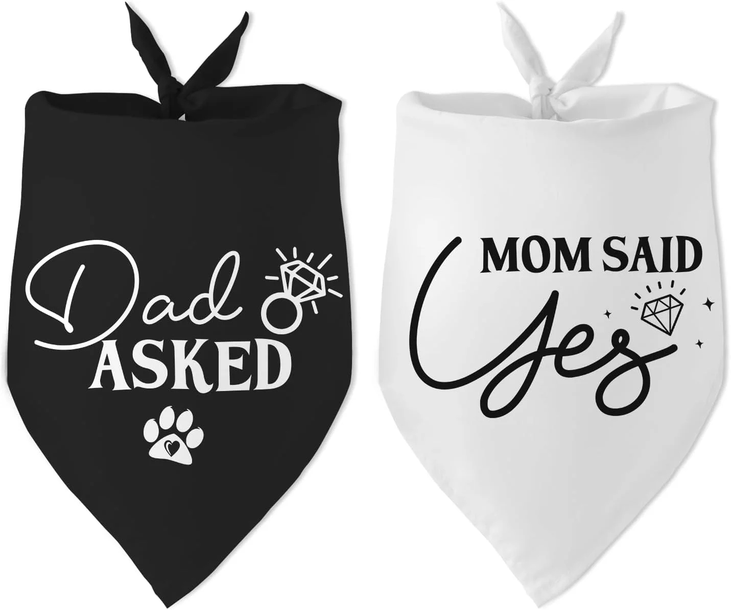 دو بسته دستمال گردن سگ با طرح "پدر پرسید مادر گفت بله"، هدیه جشن عروسی، دستمال گردن توله سگ، ساقدوش عروس، اکسسوری عکس نامزدی عروسی برای دوستداران سگ، هدیه صاحب سگ دو بسته دستمال گردن سگ با طرح "پدر پرسید مادر گفت بله"، هدیه جشن عروسی، دستمال گردن توله سگ، ساقدوش عروس، اکسسوری عکس نامزدی عروسی برای دوستداران سگ، هدیه صاحب سگ