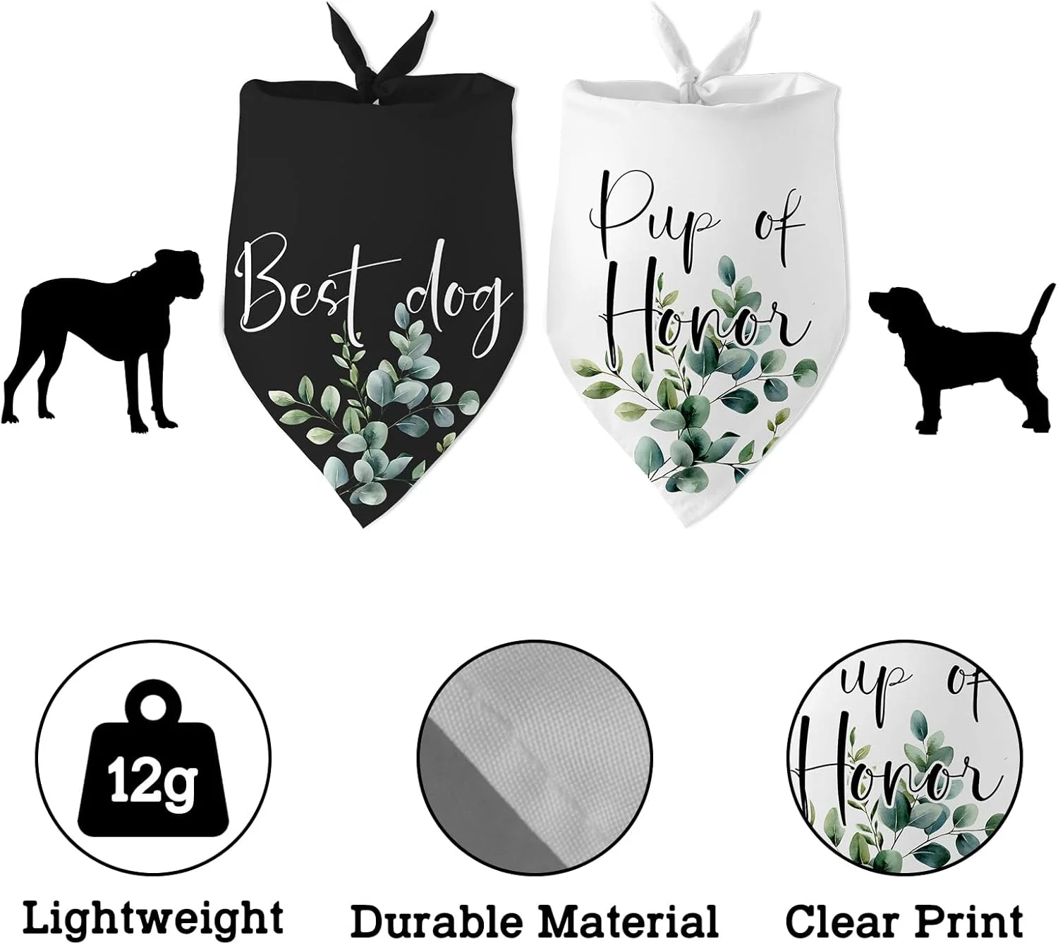 دو بسته دستمال گردن سگ طرح سگ عروسکی افتخار، مناسب جشن عروسی، نامزدی و عکاسی، لوازم جانبی شال حیوانات خانگی، هدیه برای دوستداران حیوانات خانگی