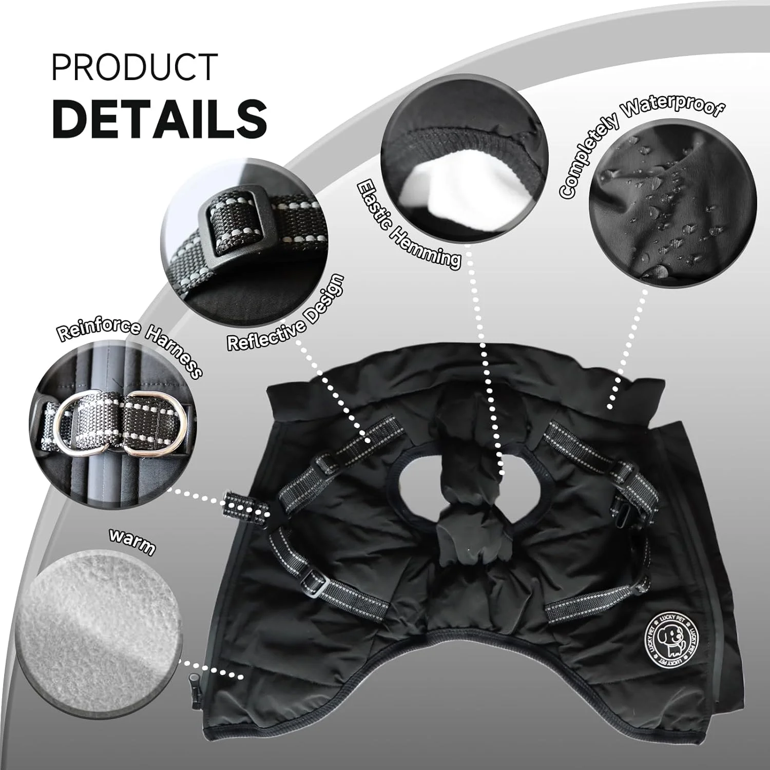 کت سگ برای سگ های کوچک، ضد آب، ژاکت سگ، ژاکت های زمستانی و کت های زمستانی برای سگ ها، کت سگ با هارنس، بارانی سگ ضد آب