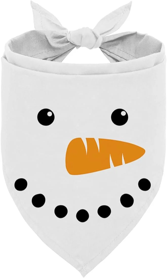 دستمال گردن سگ تزئینی زمستانی، دستمال گردن سگ با طرح آدم برفی برای کریسمس، روسری مثلثی راحت و قابل تنظیم تعطیلات، هدیه سال نو کریسمس برای سگ های کوچک و متوسط