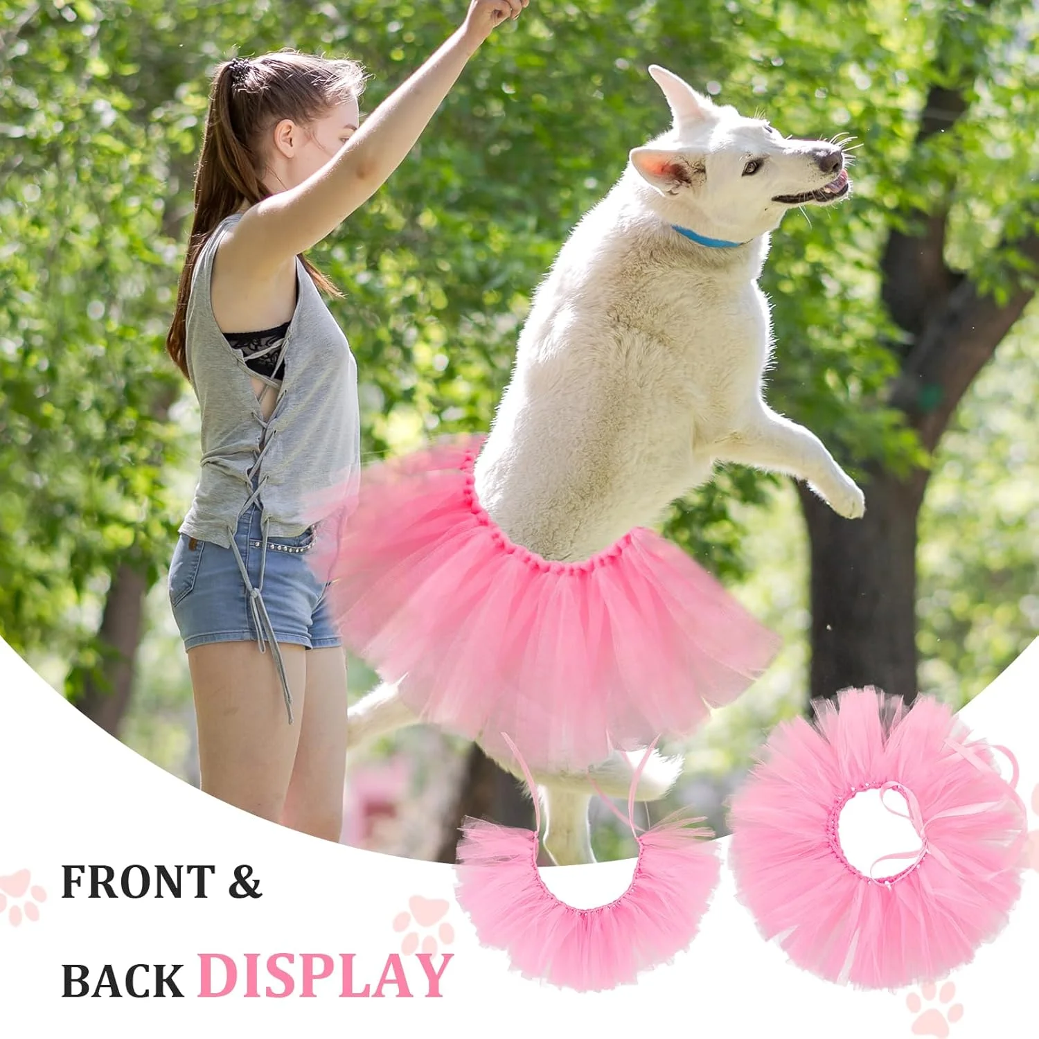 دامن توتو سگ، دامن توری صورتی برای سگ ها، لباس های زیبا برای سگ، دامن سگ، لباس توله سگ، لباس پرنسس سگ، لوازم جانبی عکس مهمانی عروسی