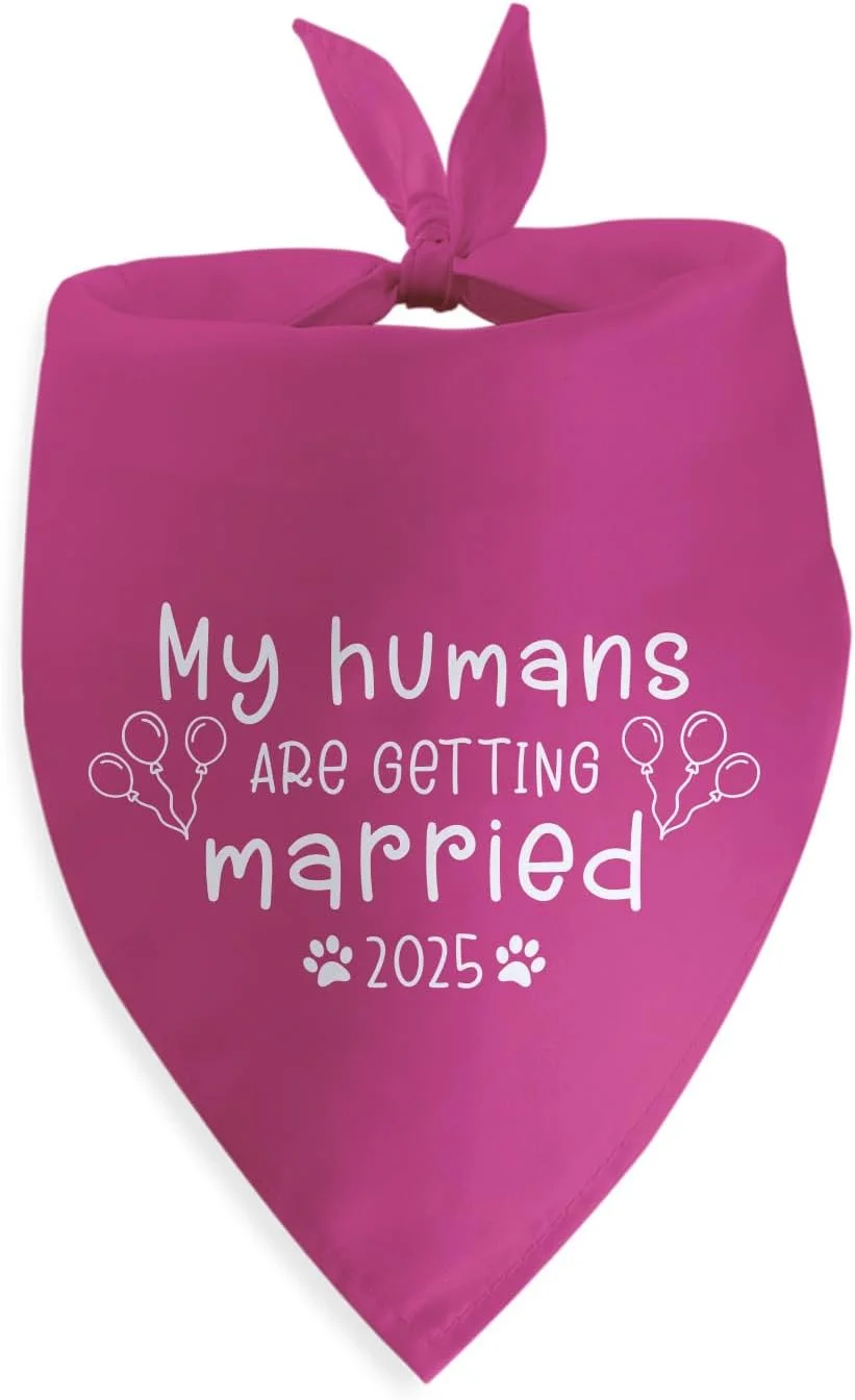 دستمال گردن سگ من، انسان ها دارند ازدواج می کنند، هدیه اعلام نامزدی 2025 برای سگ های بزرگ، متوسط، کوچک، تزئینات جشن عروسی، آتلیه عکس، لوازم جانبی شال حیوانات خانگی، هدیه توله سگ کریسمس