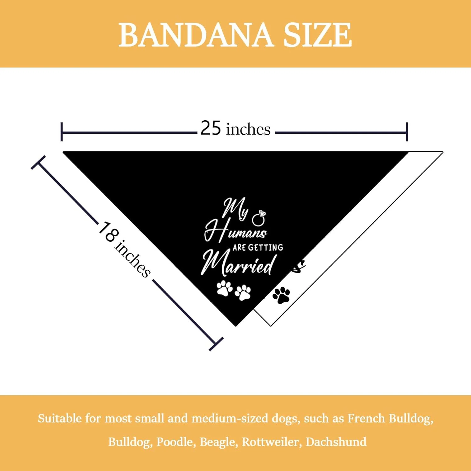 دستمال گردن سگ با طرح "بله را گفت"، مناسب برای عکس های نامزدی، هدیه عروسی، هدیه جشن عروس، شال حیوانات خانگی، لوازم جانبی سگ برای دوستداران سگ