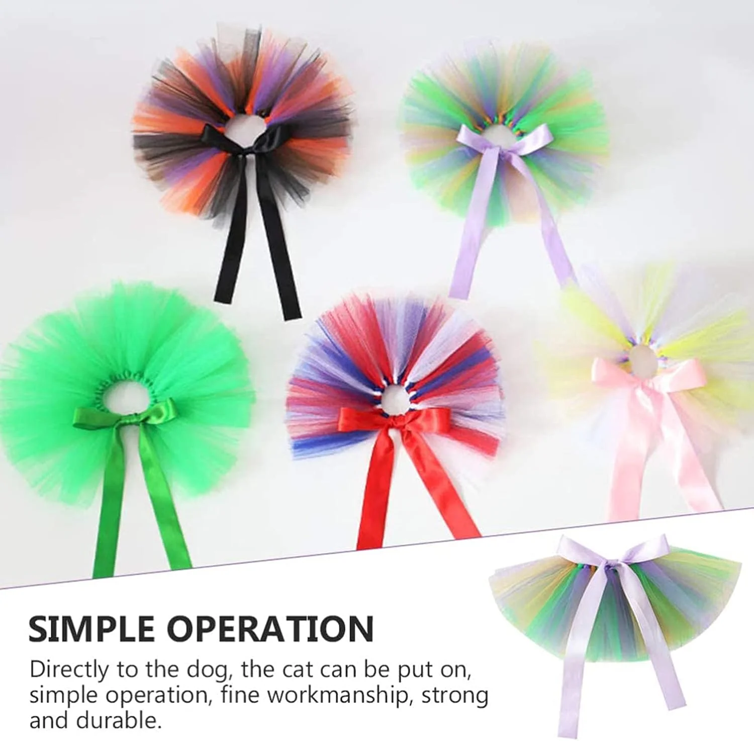 دامن توتو توری دوست داشتنی اکسفور با پاپیون برای سگ ها و گربه های کوچک و متوسط - ایده آل برای تولدها، عروسی ها و مهمانی ها