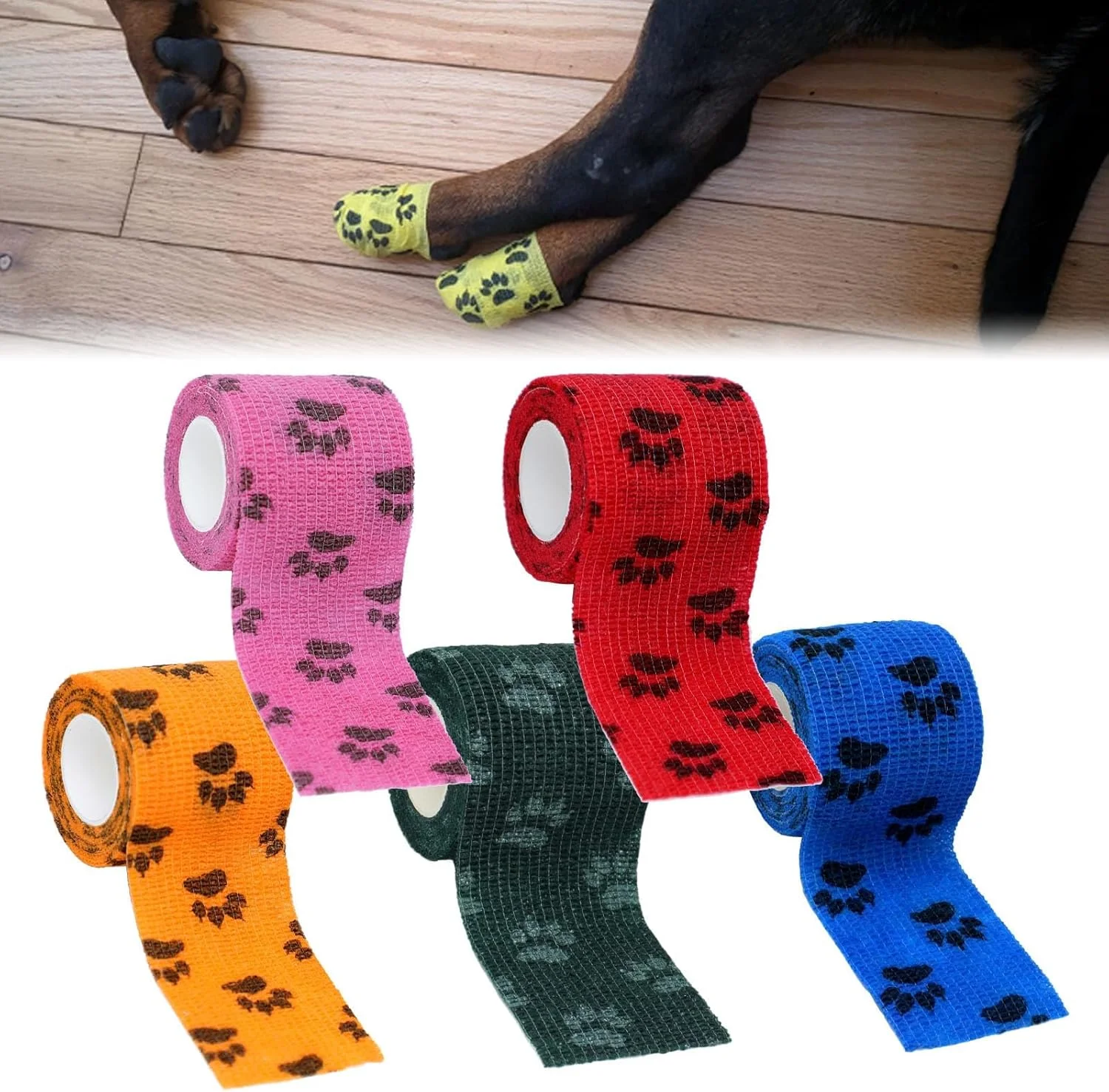 کفش بانداژی برای سگ ها، محافظ پنجه و پوتین، نوار خود چسب غیر بافته، پاپوش یکبار مصرف، عرض 10 سانتی متر برای سگ های کوچک، متوسط و بزرگ (5 عدد - A) کفش بانداژی برای سگ ها، محافظ پنجه و پوتین، نوار خود چسب غیر بافته، پاپوش یکبار مصرف، عرض 10 سانتی متر برای سگ های کوچک، متوسط و بزرگ (5 عدد - A)