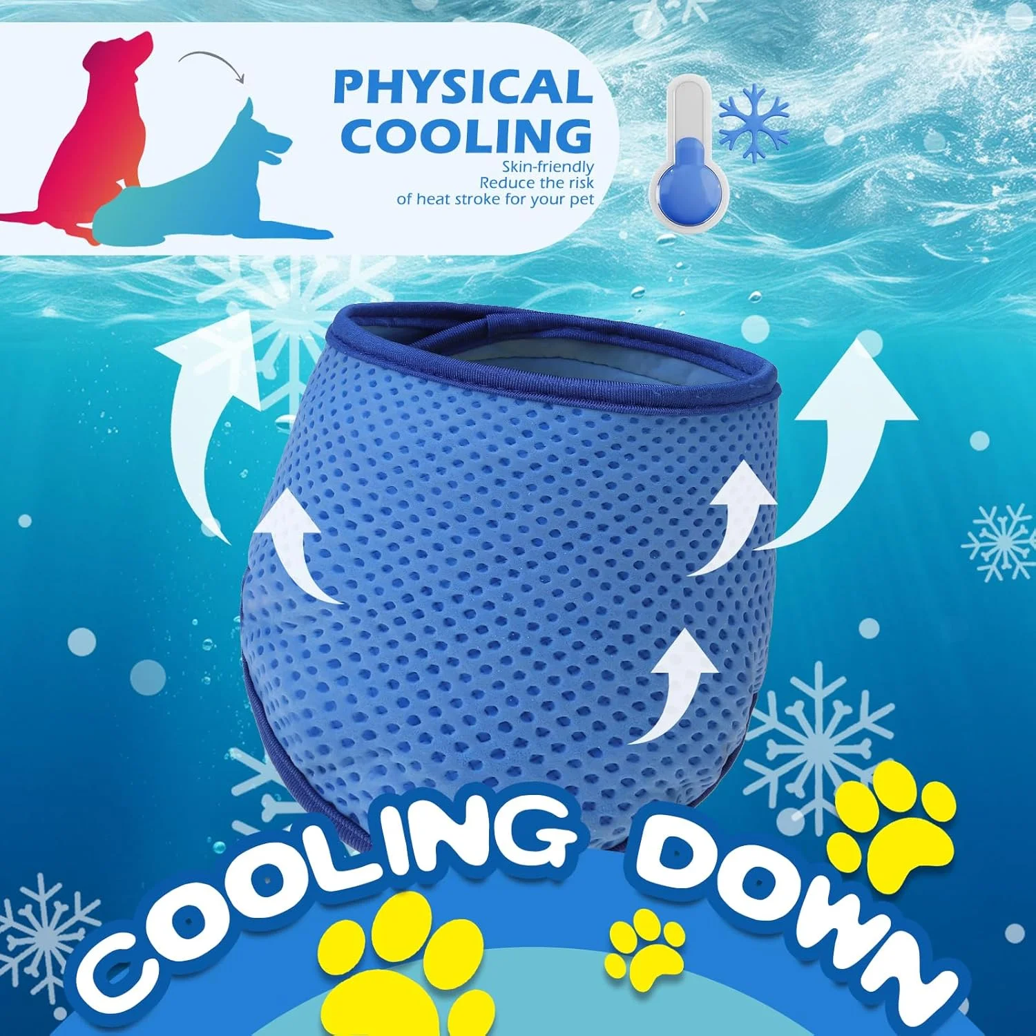 دستمال گردن خنک کننده سگ EXPAWLORER - بسته 2 عددی، خنک کننده فوری، شال گردن حیوانات خانگی قابل تنظیم، خنک کننده یخی مناسب فصول گرم، جلوگیری از گرمازدگی برای نژادهای کوچک، متوسط و بزرگ (سبز دریایی، L) دستمال گردن خنک کننده سگ EXPAWLORER - بسته 2 عددی، خنک کننده فوری، شال گردن حیوانات خانگی قابل تنظیم، خنک کننده یخی مناسب فصول گرم، جلوگیری از گرمازدگی برای نژادهای کوچک، متوسط و بزرگ (سبز دریایی، L)