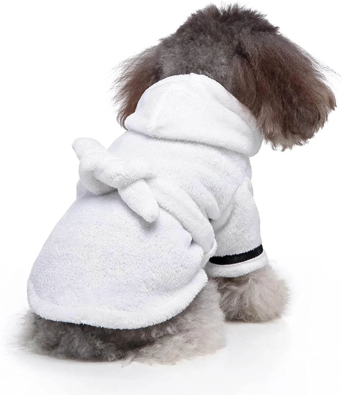 حوله تن پوش سگ - حوله تن پوش نرم و فوق العاده جاذب برای سگ های بزرگ، متوسط ​​و کوچک - سفید، پلی استر، S