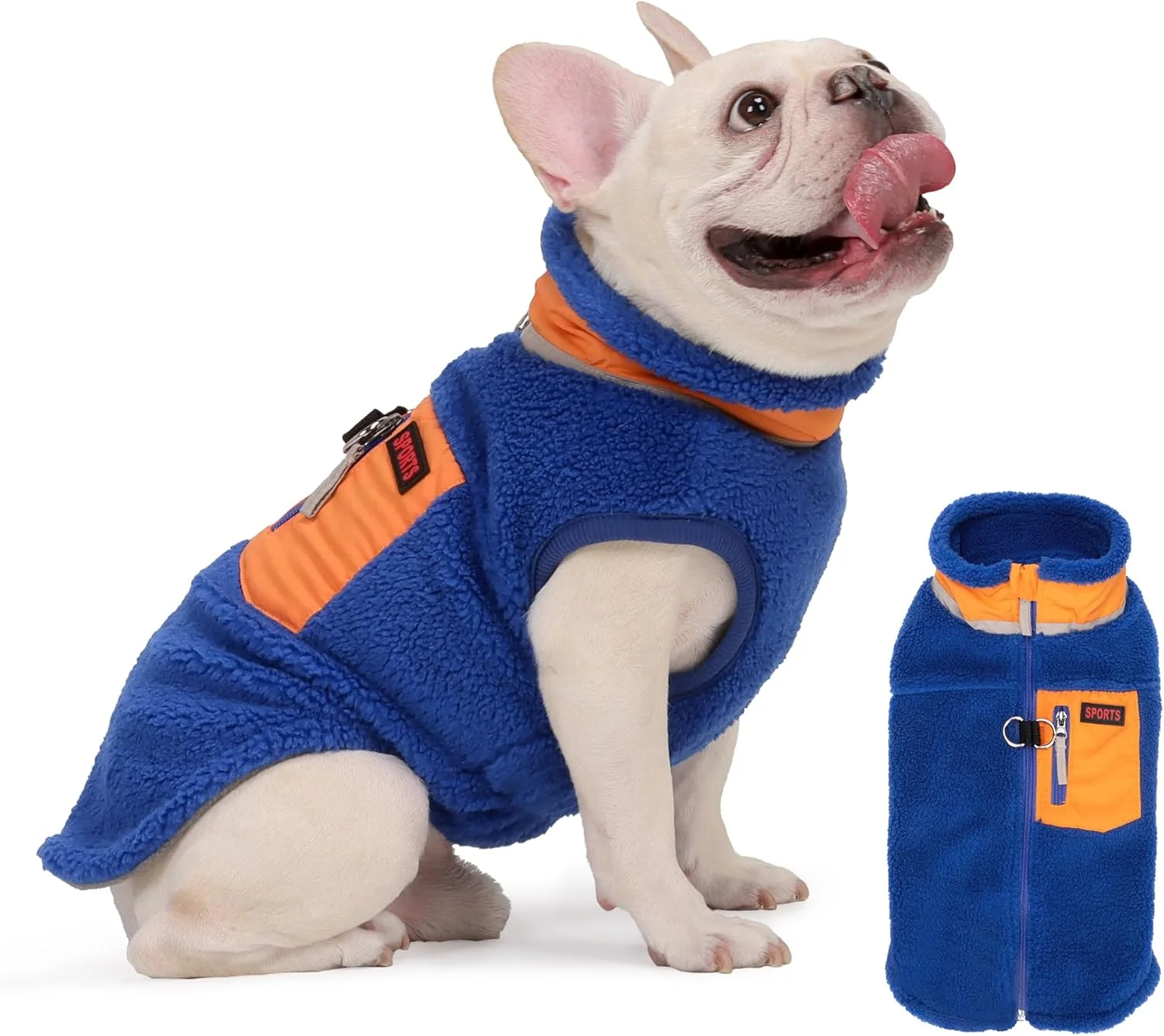 کت گرم سگ FEimaX، ژاکت پشمی زمستانی ضد باد حیوانات خانگی با حلقه D، لباس سگ، ژاکت توله سگ برای سگ های کوچک و متوسط کت گرم سگ FEimaX، ژاکت پشمی زمستانی ضد باد حیوانات خانگی با حلقه D، لباس سگ، ژاکت توله سگ برای سگ های کوچک و متوسط