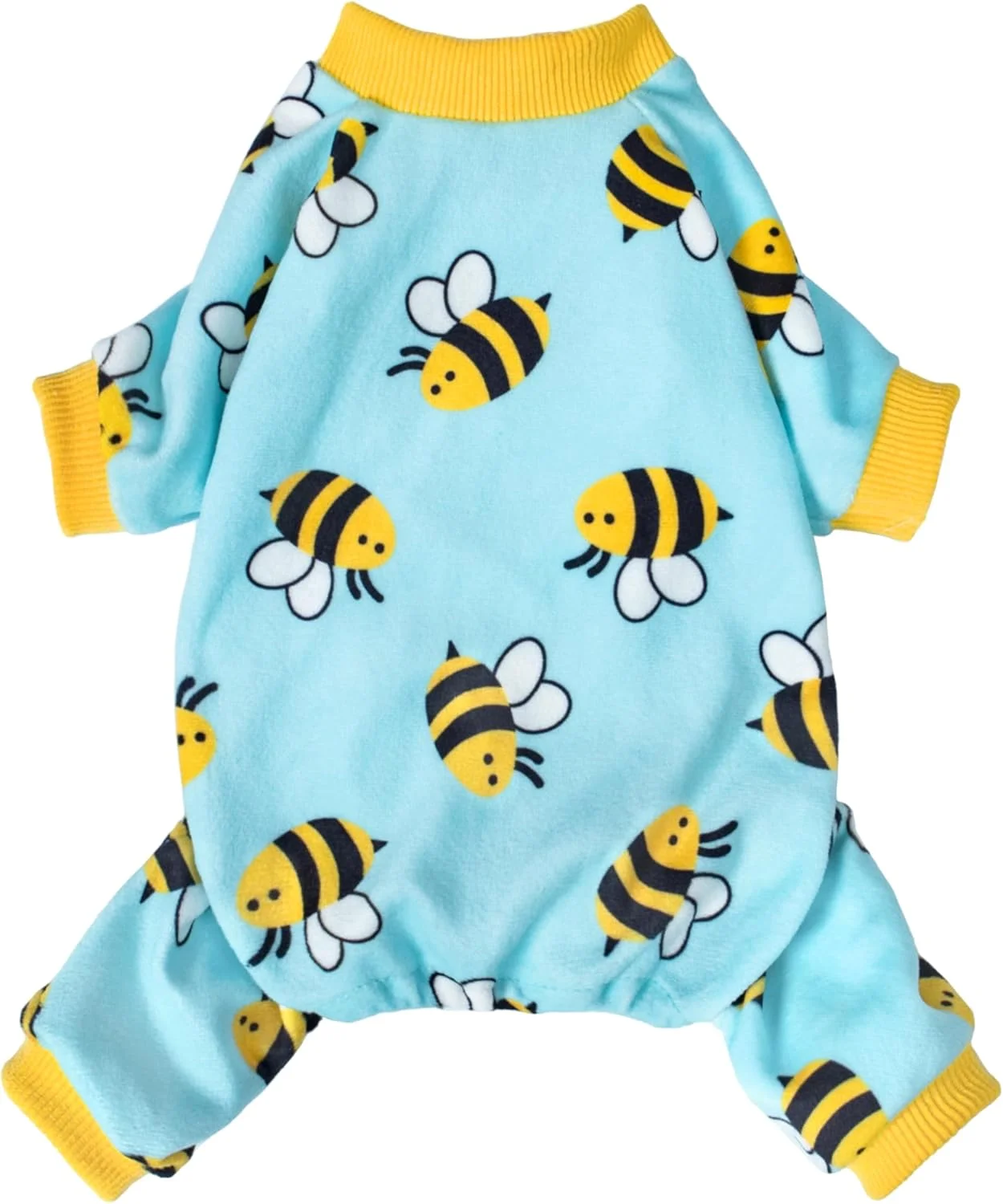 لباس خواب پشمی سگ طرح زنبور بامزه Fitwarm، لباس گرم زمستانی سگ برای سگ های کوچک دختر و پسر، لباس سرهمی راحت حیوانات خانگی با جوراب، آبی روشن، سایز کوچک