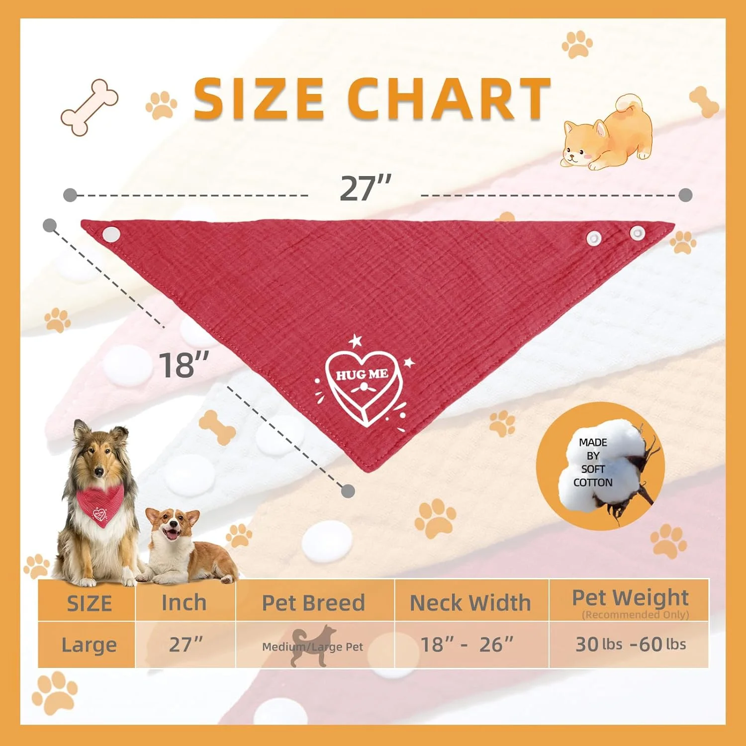 دستمال گردن سگ نخی قابل تنظیم با طرح قلب - یک شال نرم مناسب برای سگ های بزرگ و متوسط، شرابی، بزرگ دستمال گردن سگ نخی قابل تنظیم با طرح قلب - یک شال نرم مناسب برای سگ های بزرگ و متوسط، شرابی، بزرگ